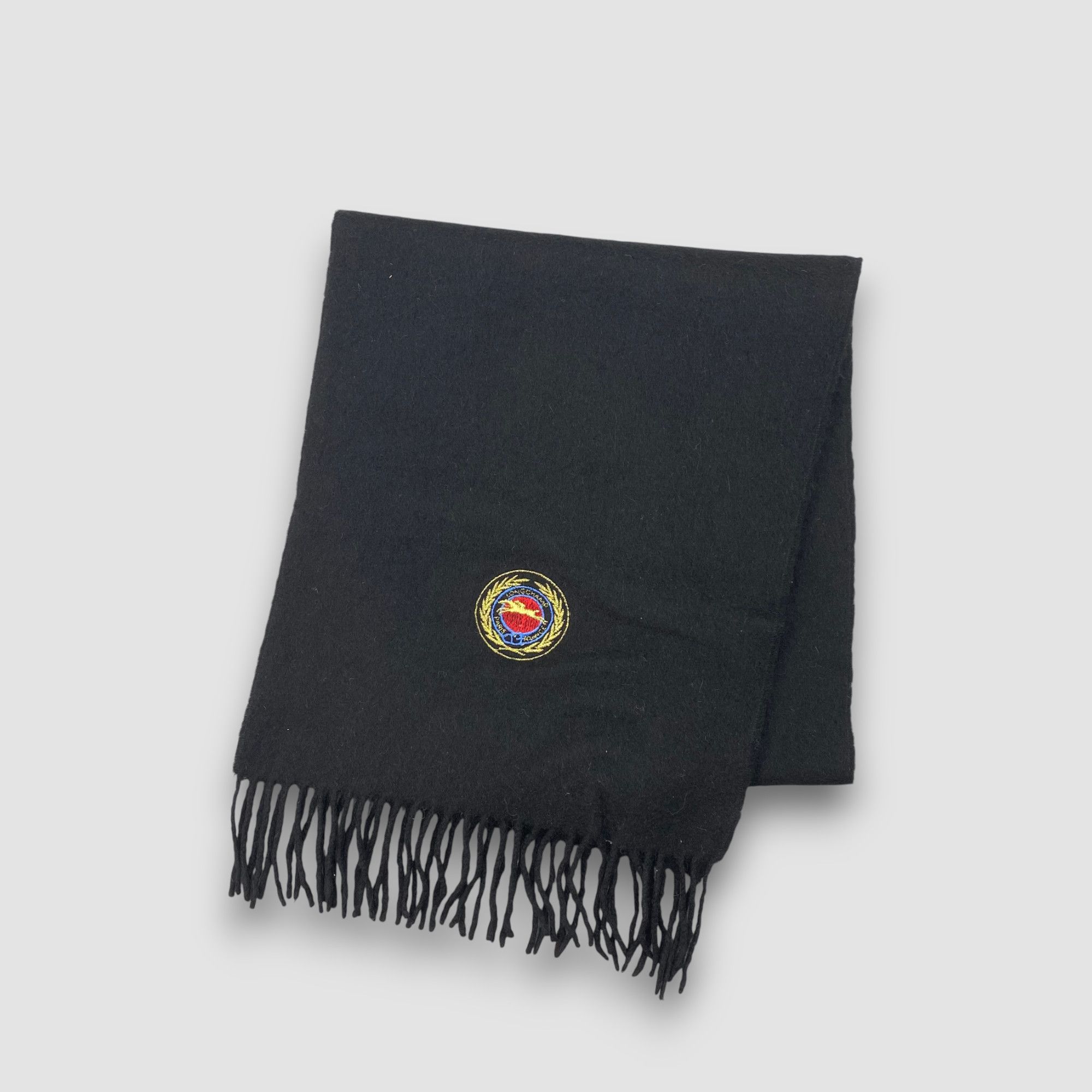Longchamp Vintage Longchamp Scarf Muffler Wool Fringe Winter Scarves Size ONE SIZE - 3 Thumbnail