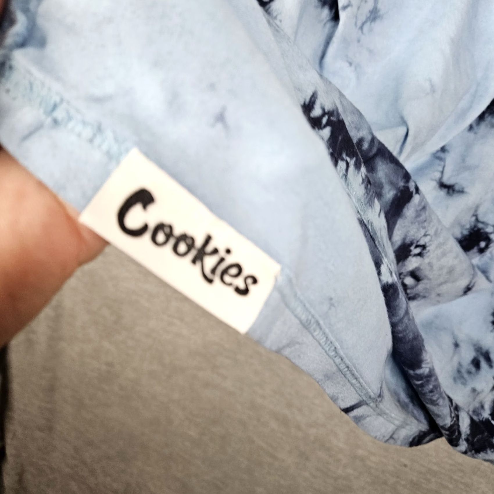 Vintage Cookies Blue Sky Tie Dye Navy Blue Short Sleeve Crew Neck Tee 3XL Men Regular Cotton T-Shirt New Size US 39 - 5 Thumbnail