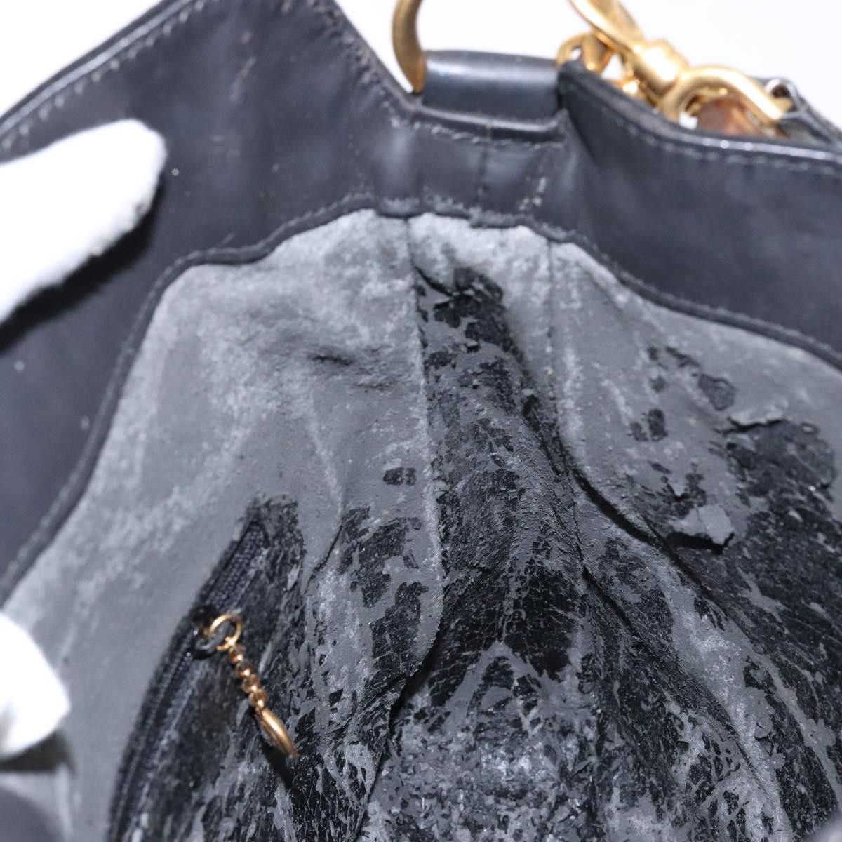 Gucci GUCCI Bamboo Shoulder Bag Suede Black Gold 001 3754 001 3754 Size ONE SIZE - 18 Thumbnail