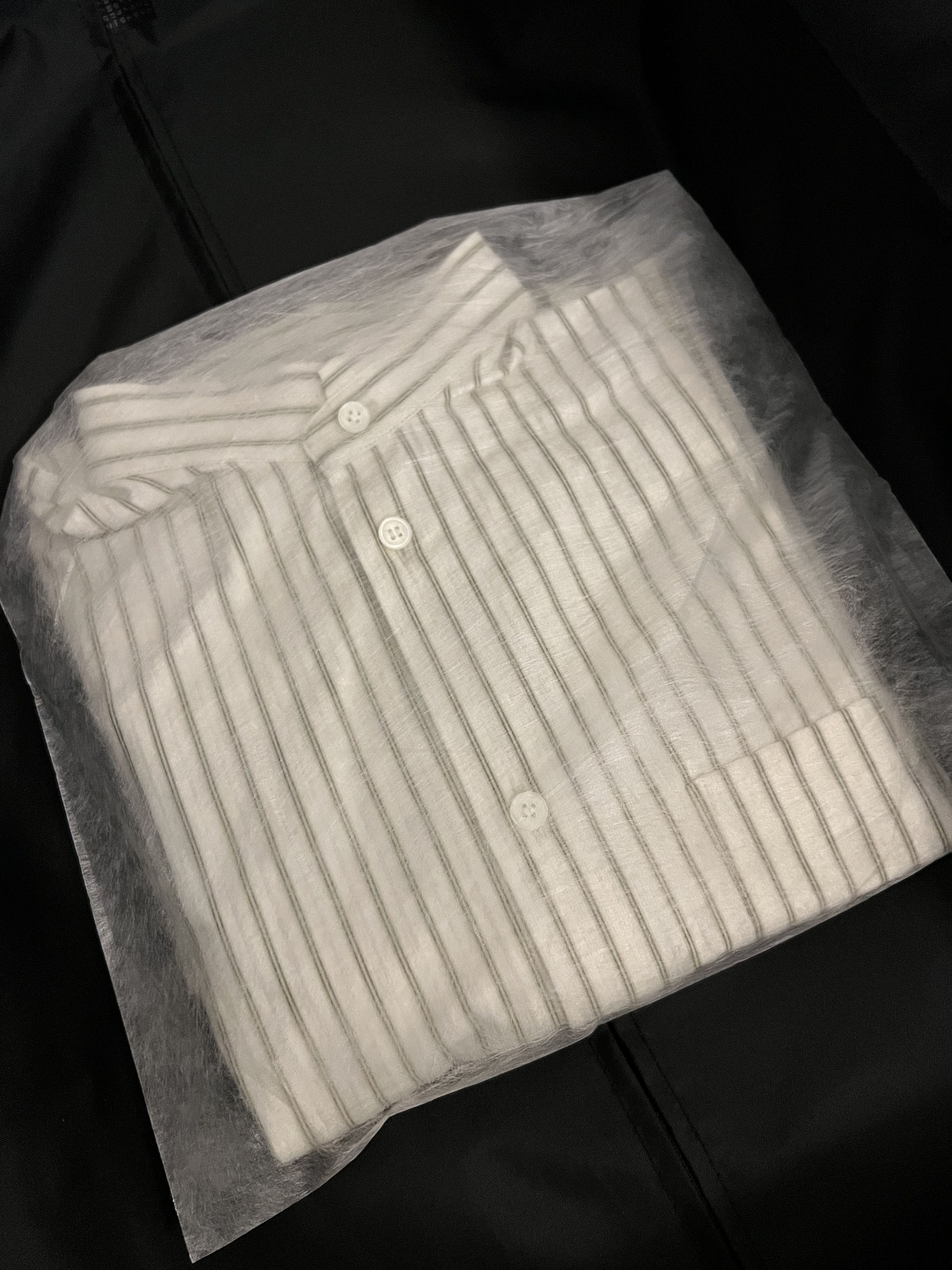 Homme Plisse Issey Miyake Homme Plissé HP53-JJ371 White/Green Striped Jersey - New Size US XL / EU 56 / 4 - 3 Thumbnail