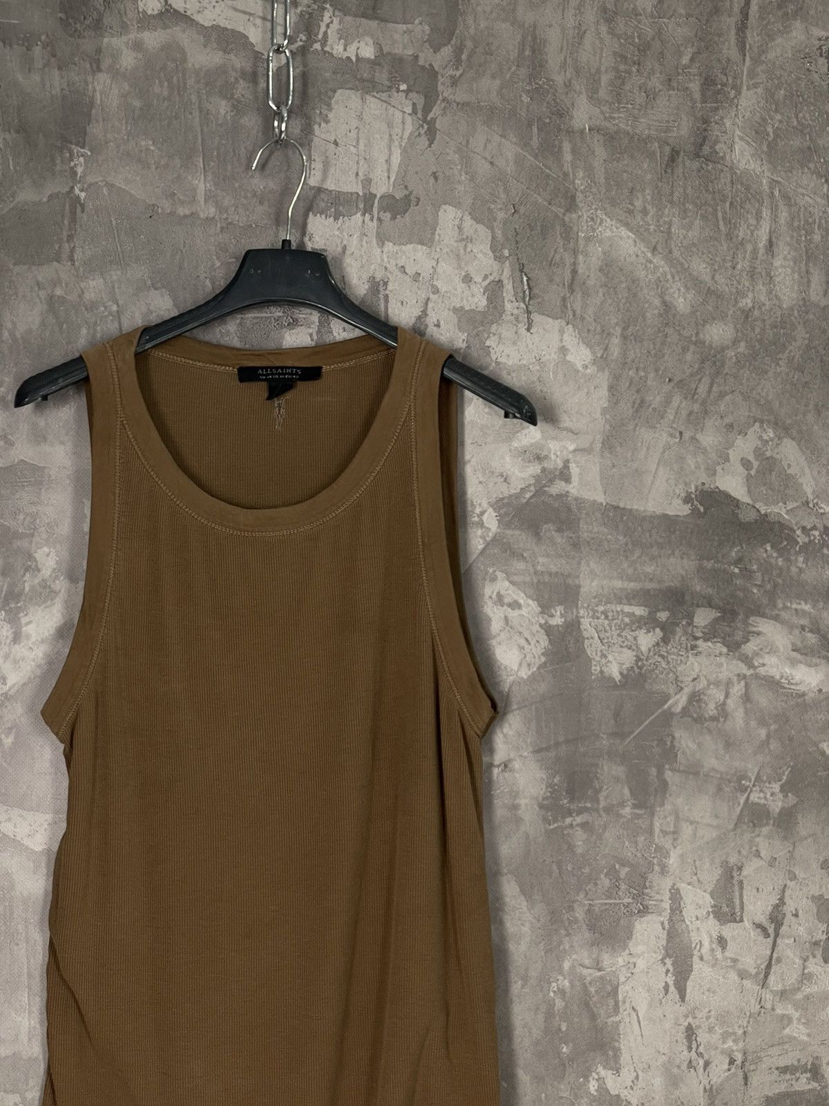 Allsaints × Japanese Brand Allsaints Y2K Brown Avant Garde Archival Tank Top shirt Size L / US 10 / IT 46 - 4 Thumbnail