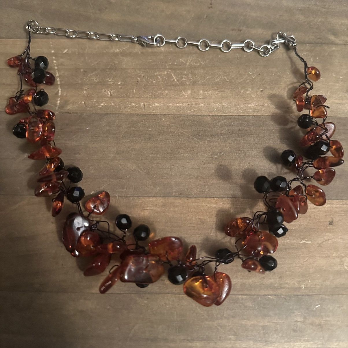 Other Amber and black cluster bead necklace Size ONE SIZE - 2 Thumbnail