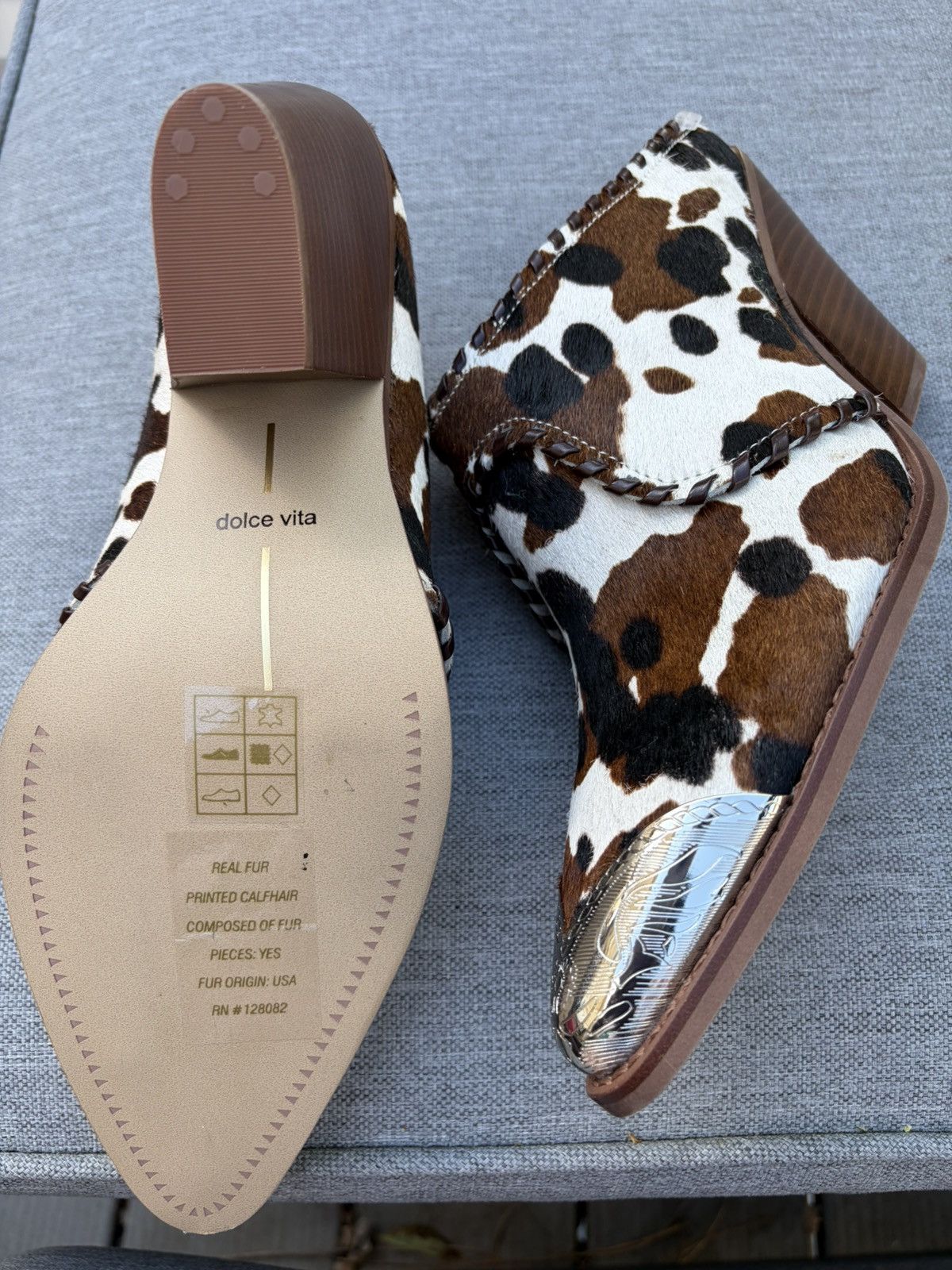 Dolce Vita Dolce Vita Jolyn Ankle Boots Cow Print Calf Hair Size US 9 / IT 39 - 8 Thumbnail