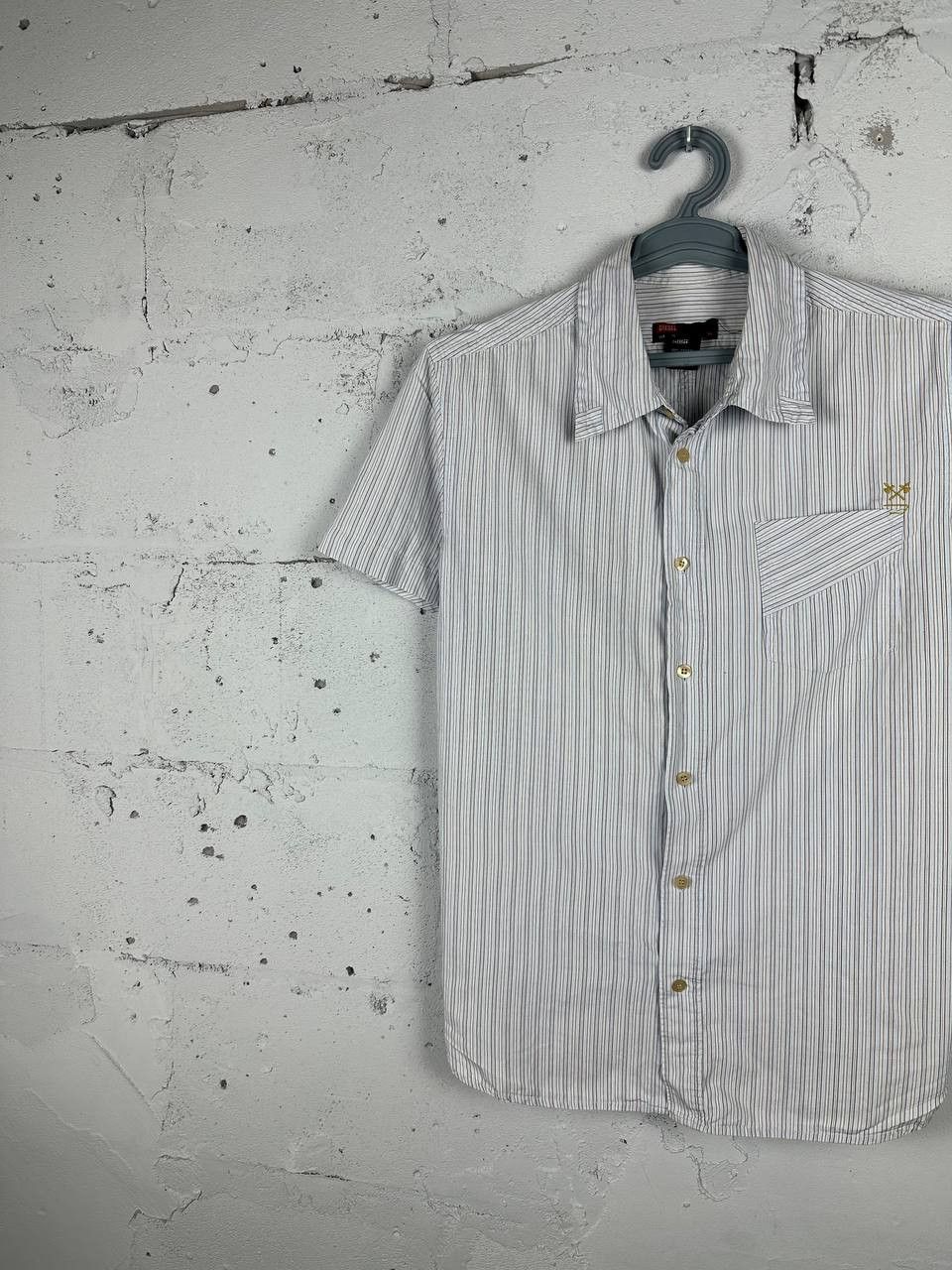 Diesel × Japanese Brand Diesel Retro Y2k Denim Short Sleeve Shirt Hip Hop Size US XL / EU 56 / 4 - 3 Thumbnail