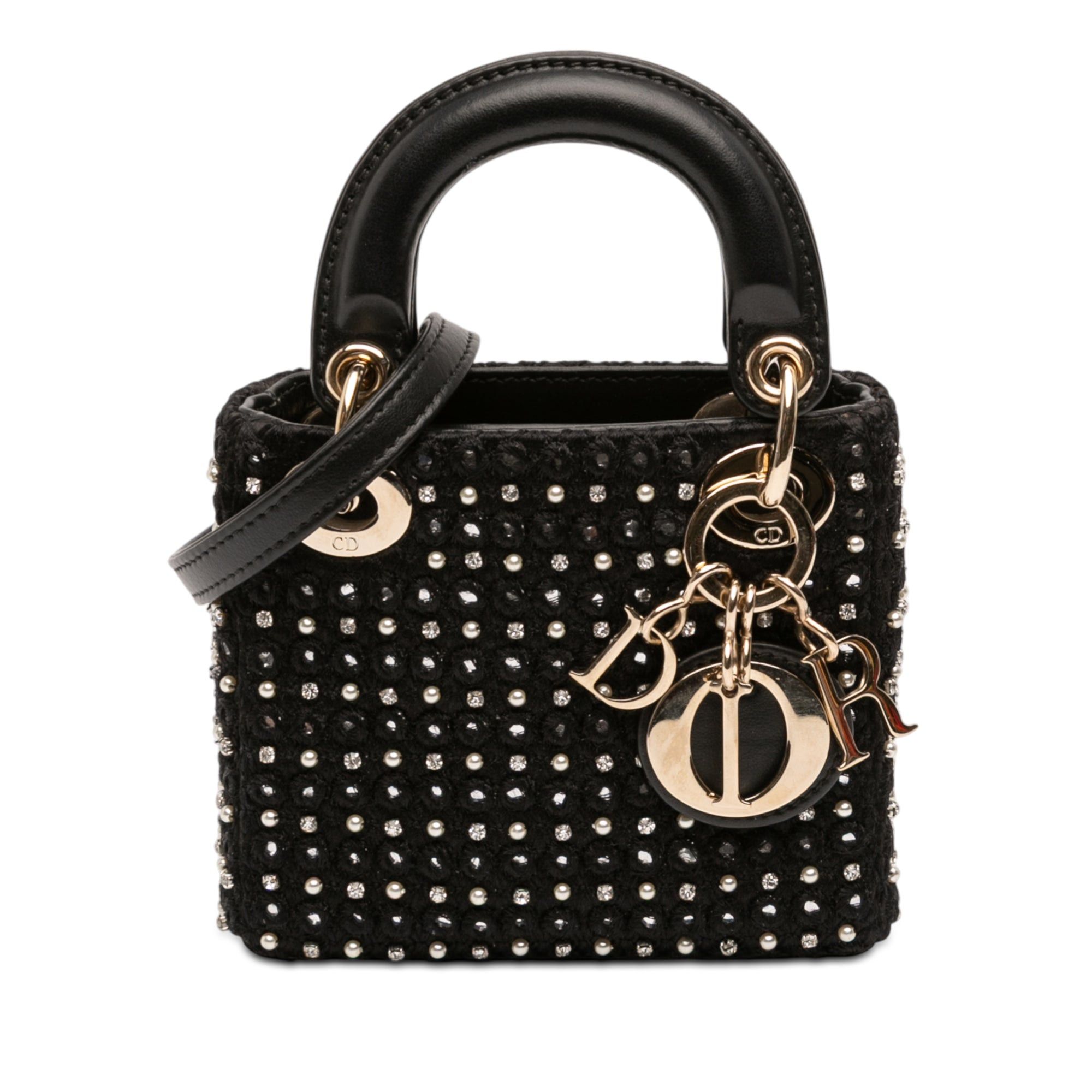 Dior Micro Satin Crystal Embellished Lady Dior Size ONE SIZE - 1 Thumbnail