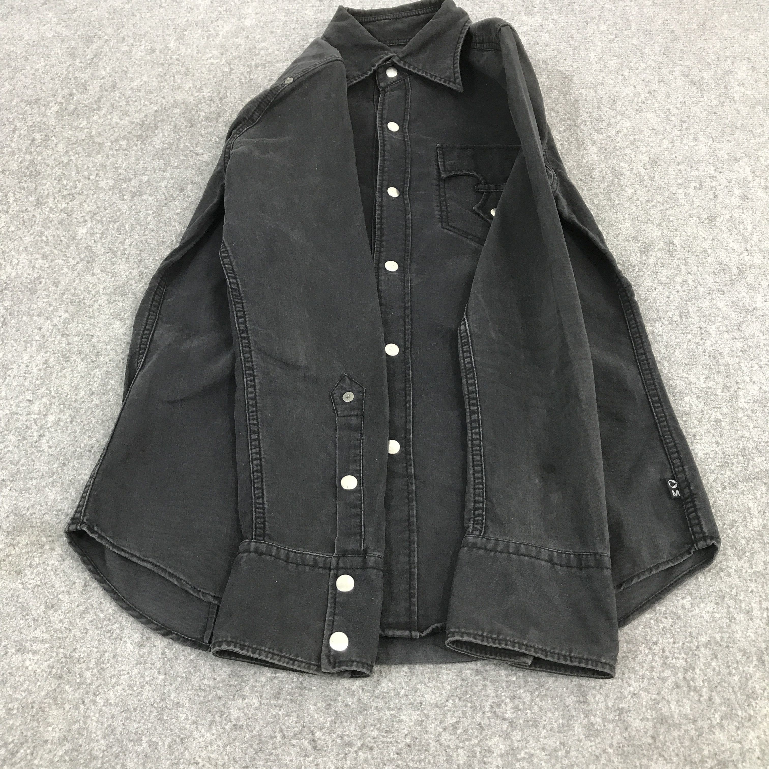 If Six Was Nine × Japanese Brand × Morgan Homme MORGAN HOMME PUNK JAPAN BLACK SANP BUTTON SHIRTS Size US M / EU 48-50 / 2 - 8 Thumbnail