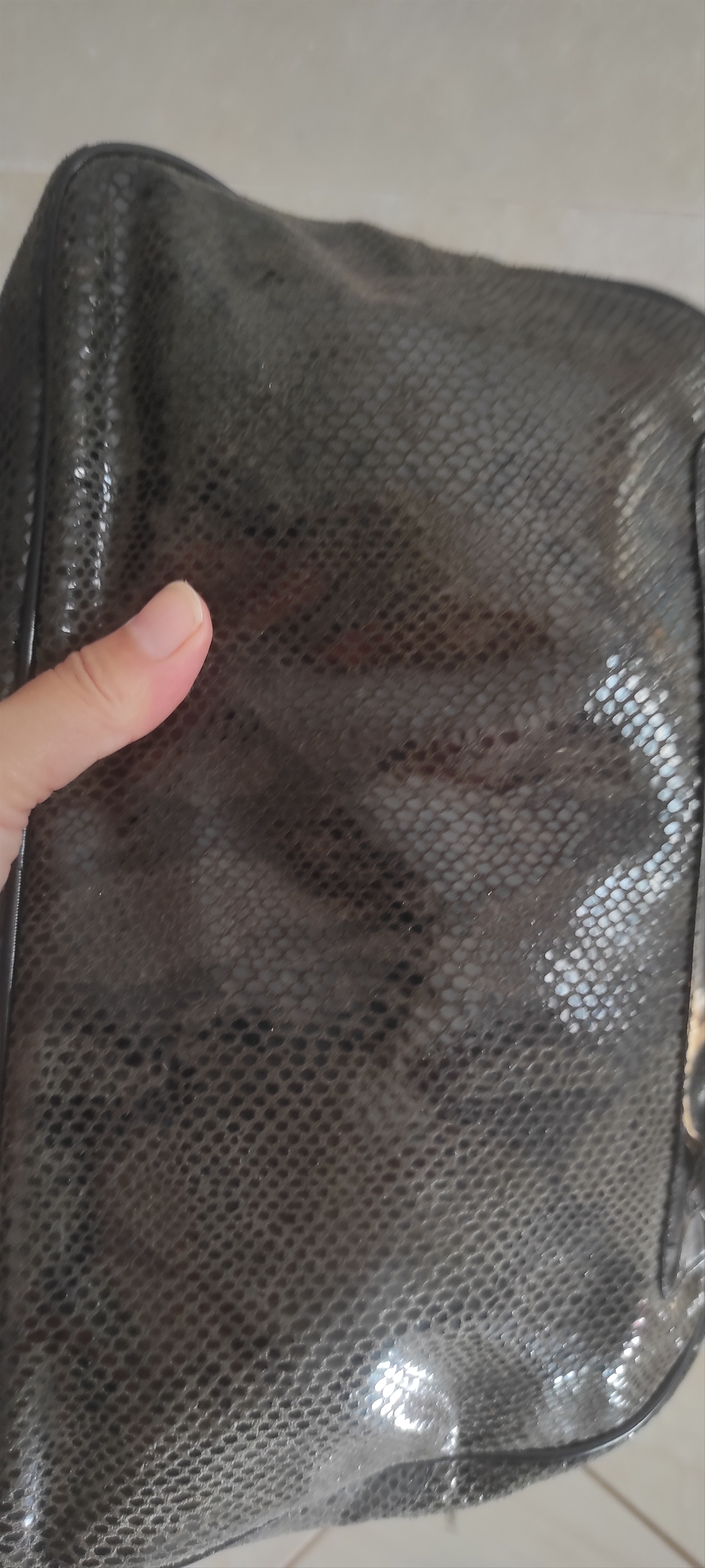 Other Phynes Paris Bag Snake Print Embossed Python Faux Leather Size ONE SIZE - 8 Thumbnail
