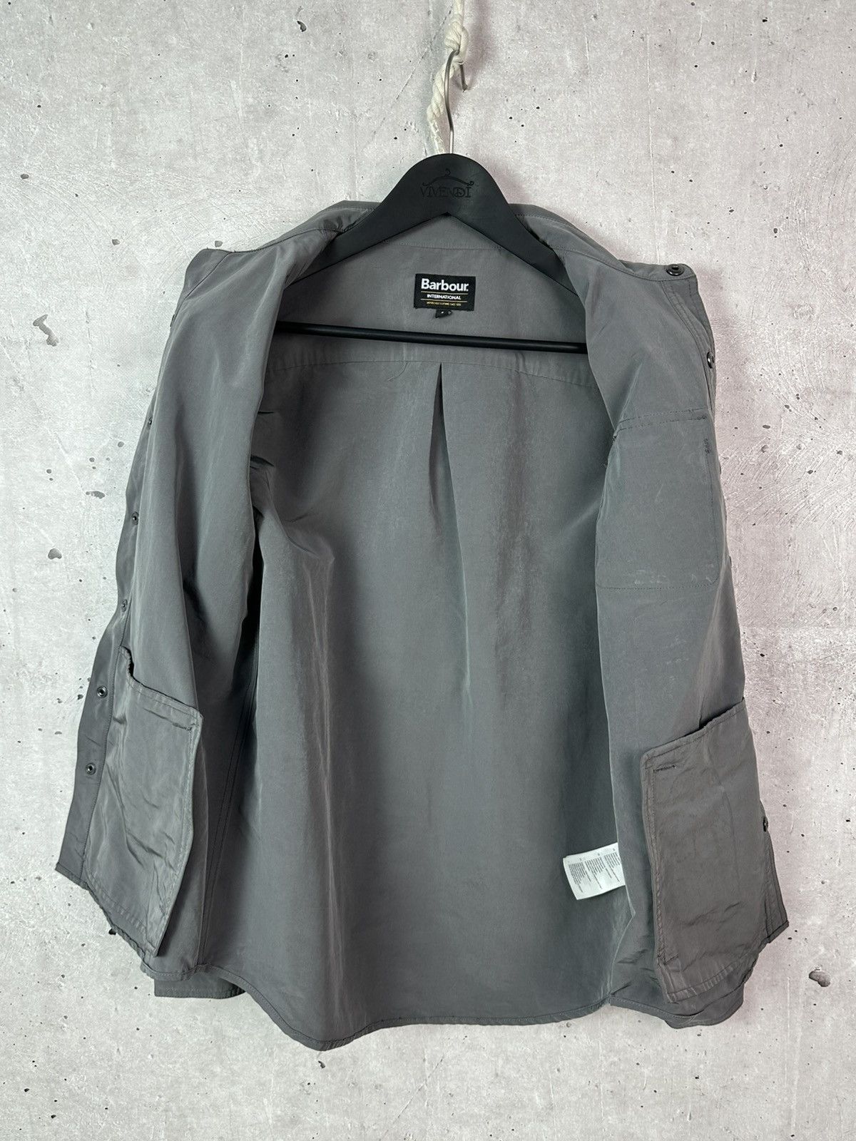 Barbour Barbour International Nylon Shimmer Overshirt Grey Jacket Size US S / EU 44-46 / 1 - 14 Thumbnail