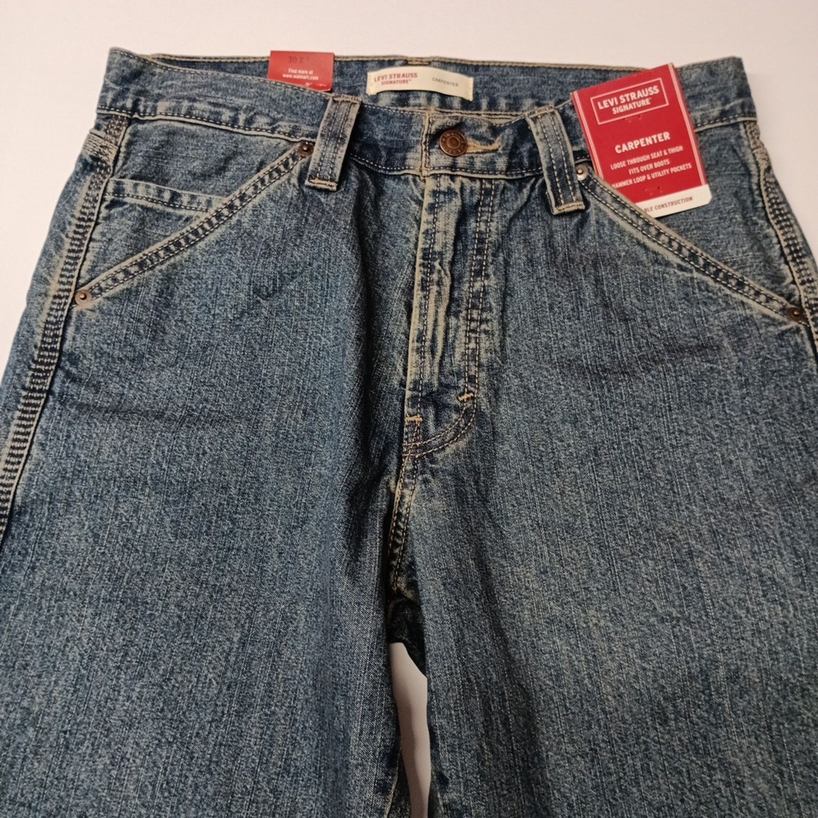 Levi's Signature Levi Strauss Carpenter Jeans Men's 30x30 Blue Size US 30 / EU 46 - 3 Thumbnail