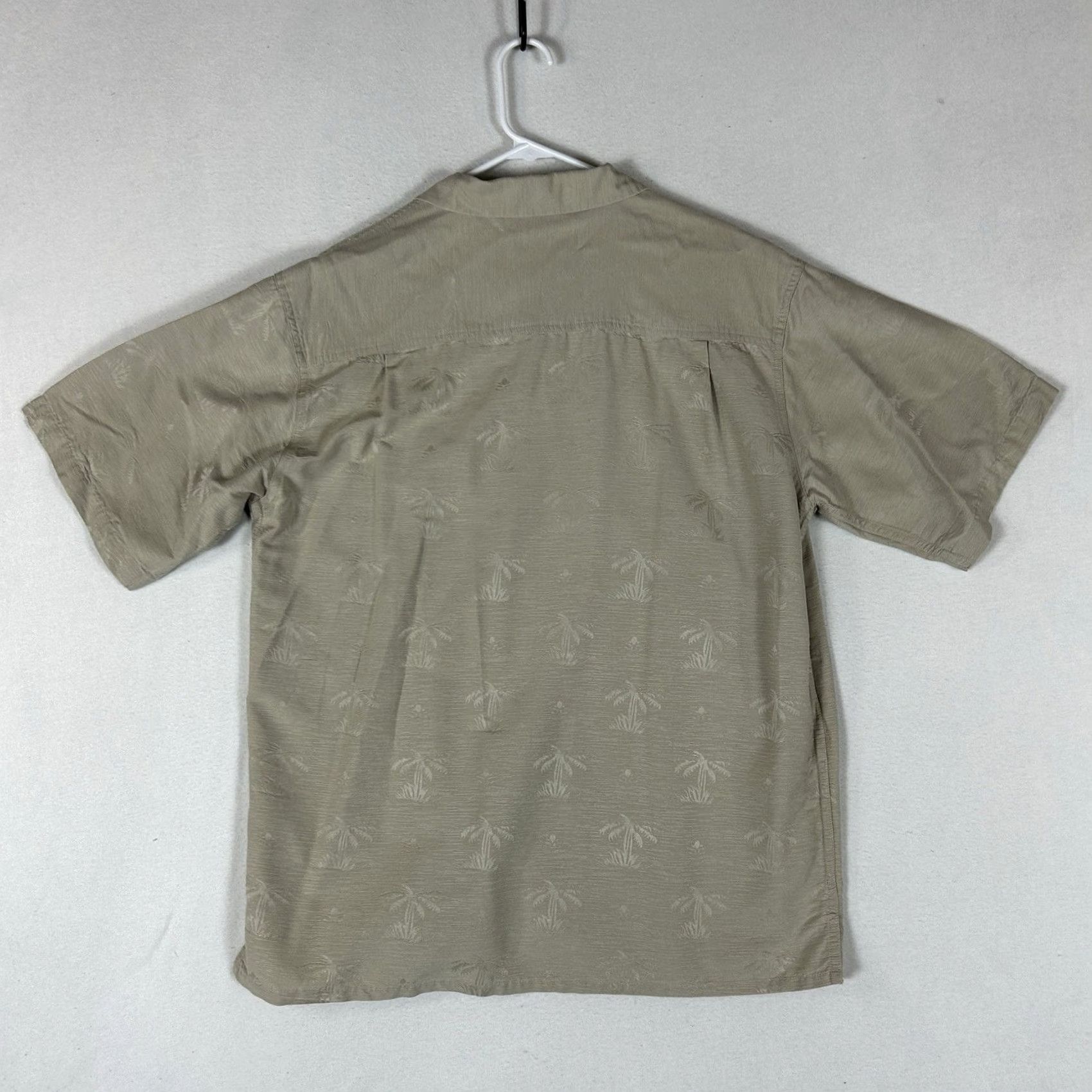 Vintage Utopia Shirt 100% Silk Short Sleeve Button-Down Beige Large Men’s Classic Pattern Top Size US L / EU 52-54 / 3 - 4 Thumbnail