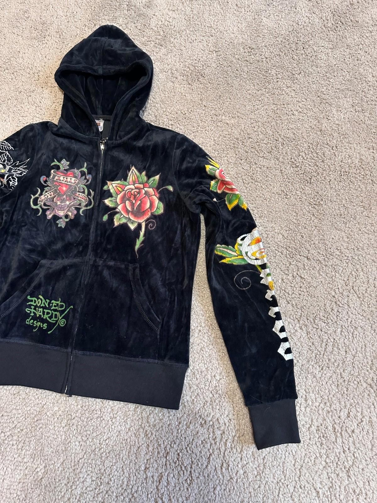 Ed Hardy Vintage Y2k Ed Hardy Tattoo Cropped Jacket pants Bundle Size L / US 10 / IT 46 - 7 Thumbnail