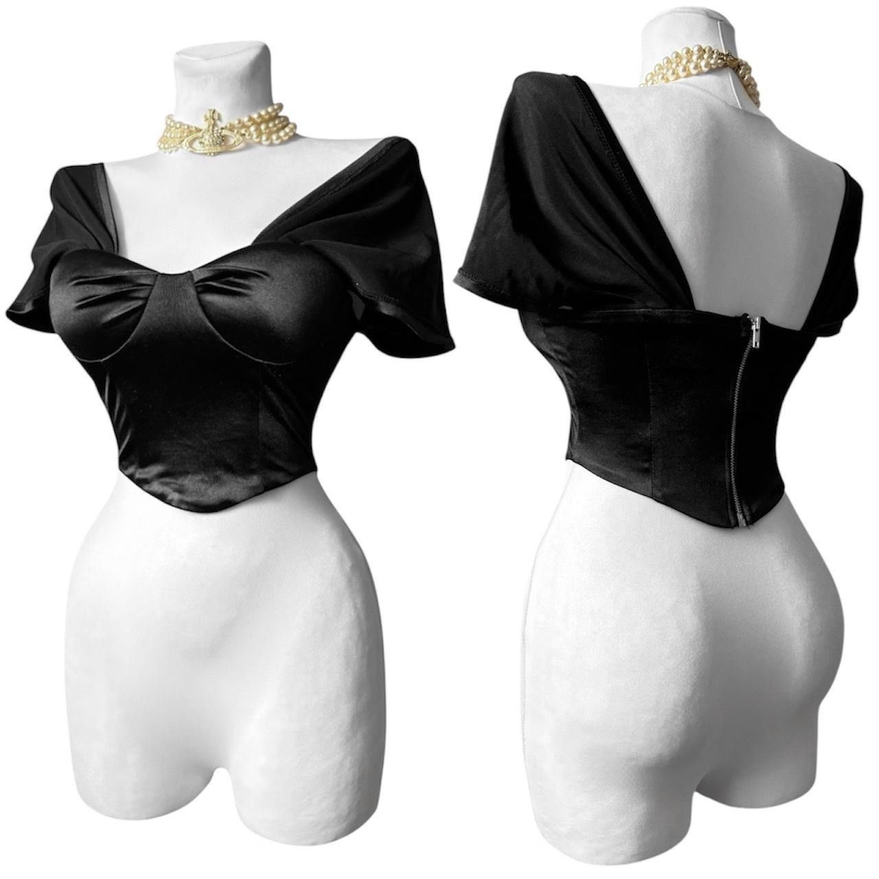 Vintage Unique gothic avant-garde Coquette Victorian Corset blouse Size S / US 4 / IT 40 - 2 Thumbnail