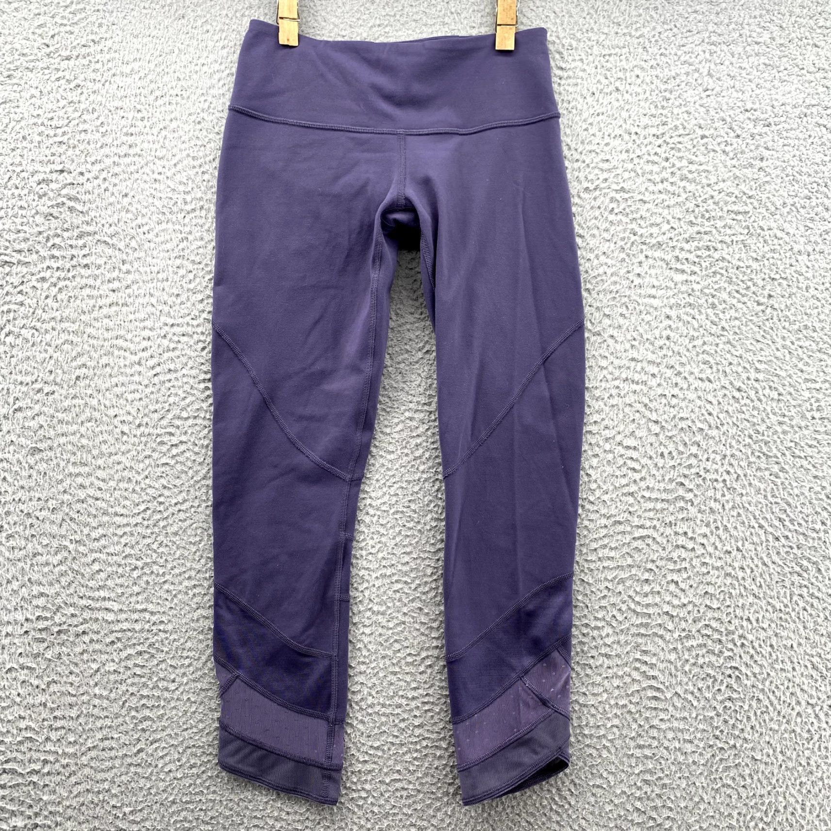Lululemon Lululemon Leggings Women's 4 Purple Crop Low Rise Running Jogging Gym Athleisure Size 27" / US 4 / IT 40 - 2 Thumbnail