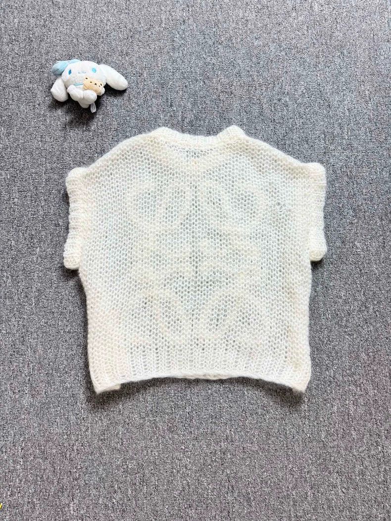 Loewe LOEWE White embroidered logo knit vest Size XS / US 0-2 / IT 36-38 - 2 Thumbnail