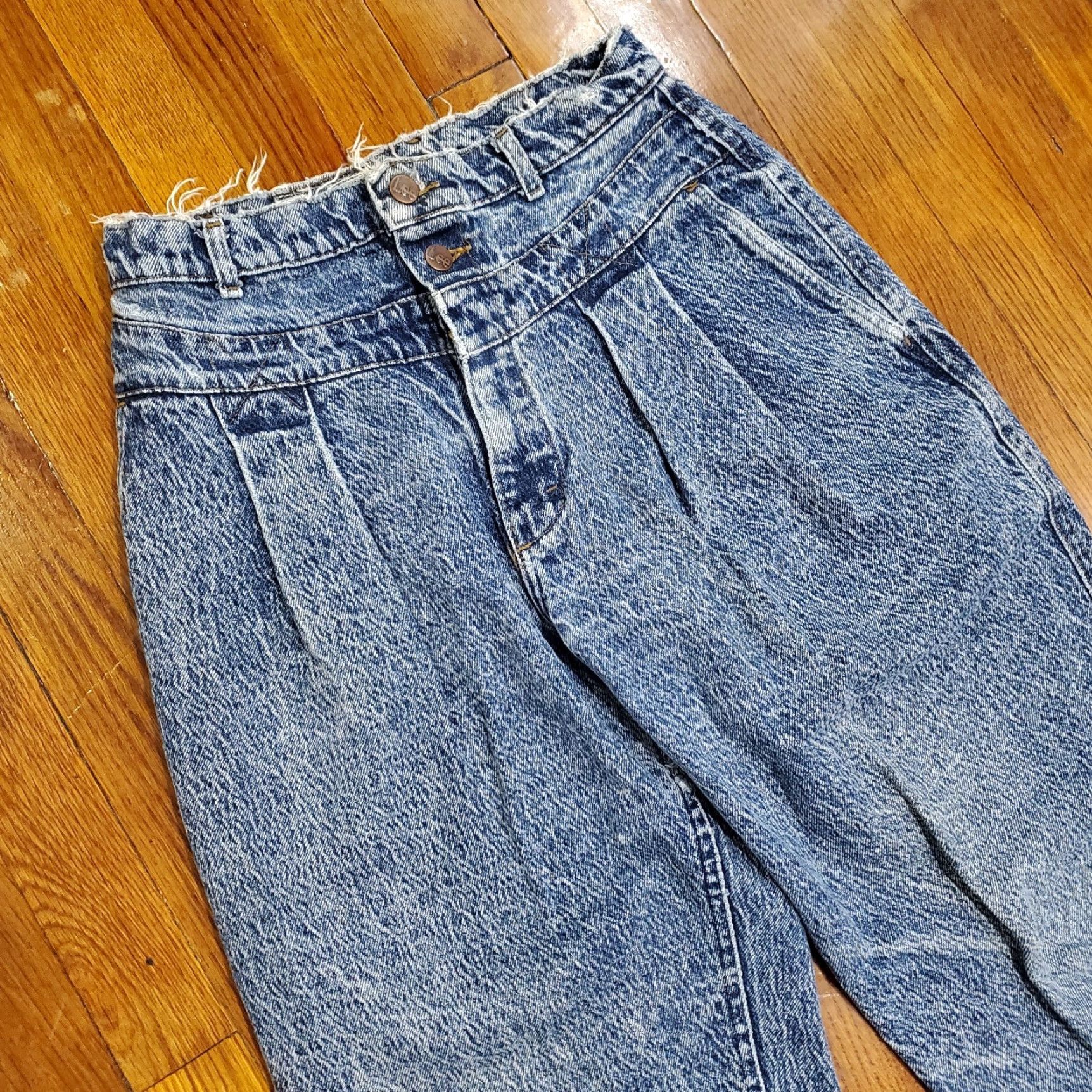 Lee VINTAGE Lee Denim Jeans Womens 12 M Acid Wash High Rise Tapered 90s Bare Back Size 34" / US 12 / IT 48 - 6 Thumbnail
