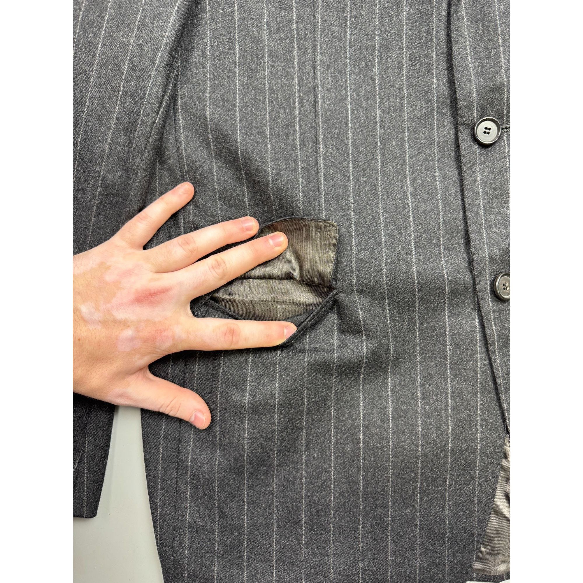 Other Raffaele Caruso 3 Button Striped Wool Blazer Jacket (Y1286) Size 40R - 3 Thumbnail