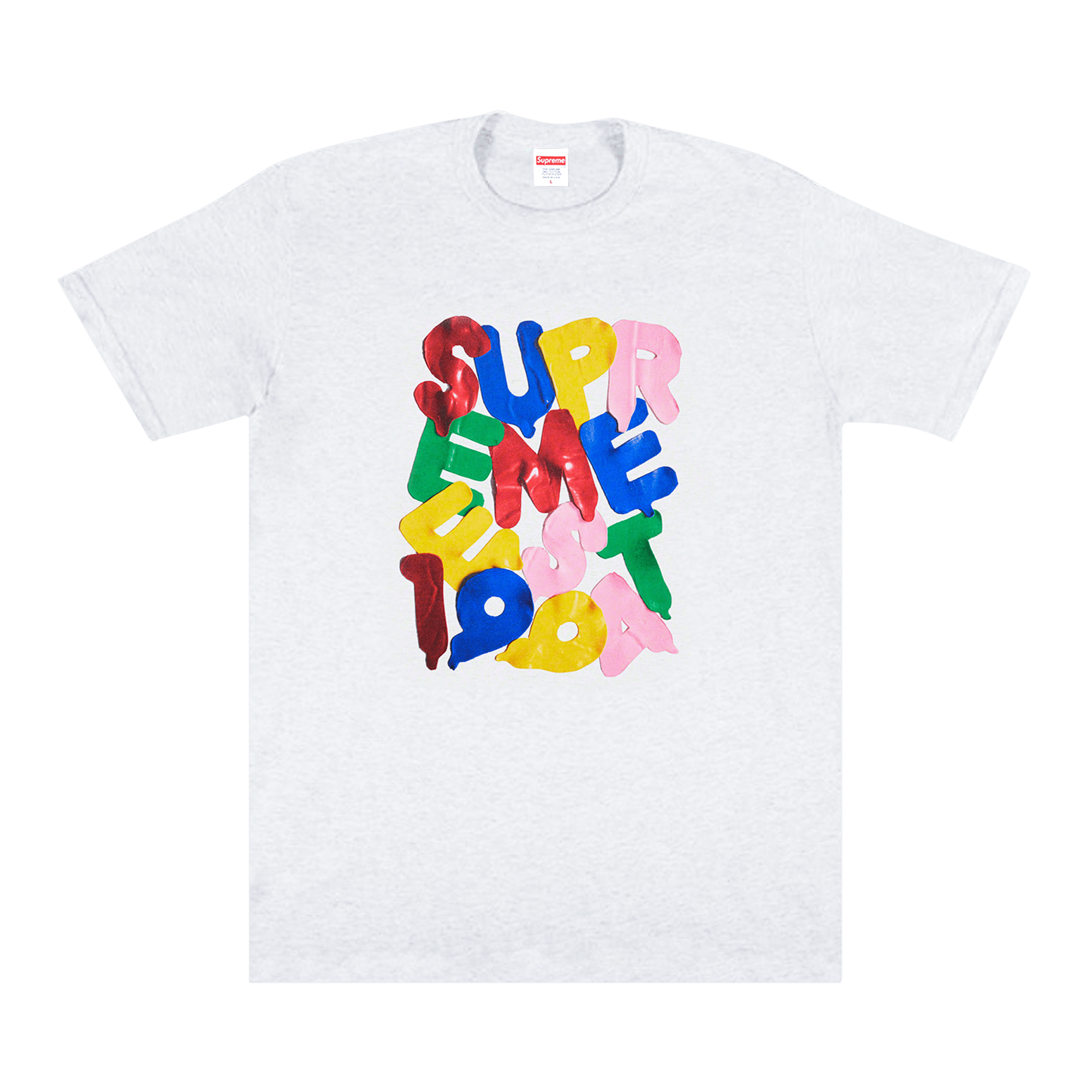image of Supreme Balloons Tee Ash Grey, Men's (Size Medium)
