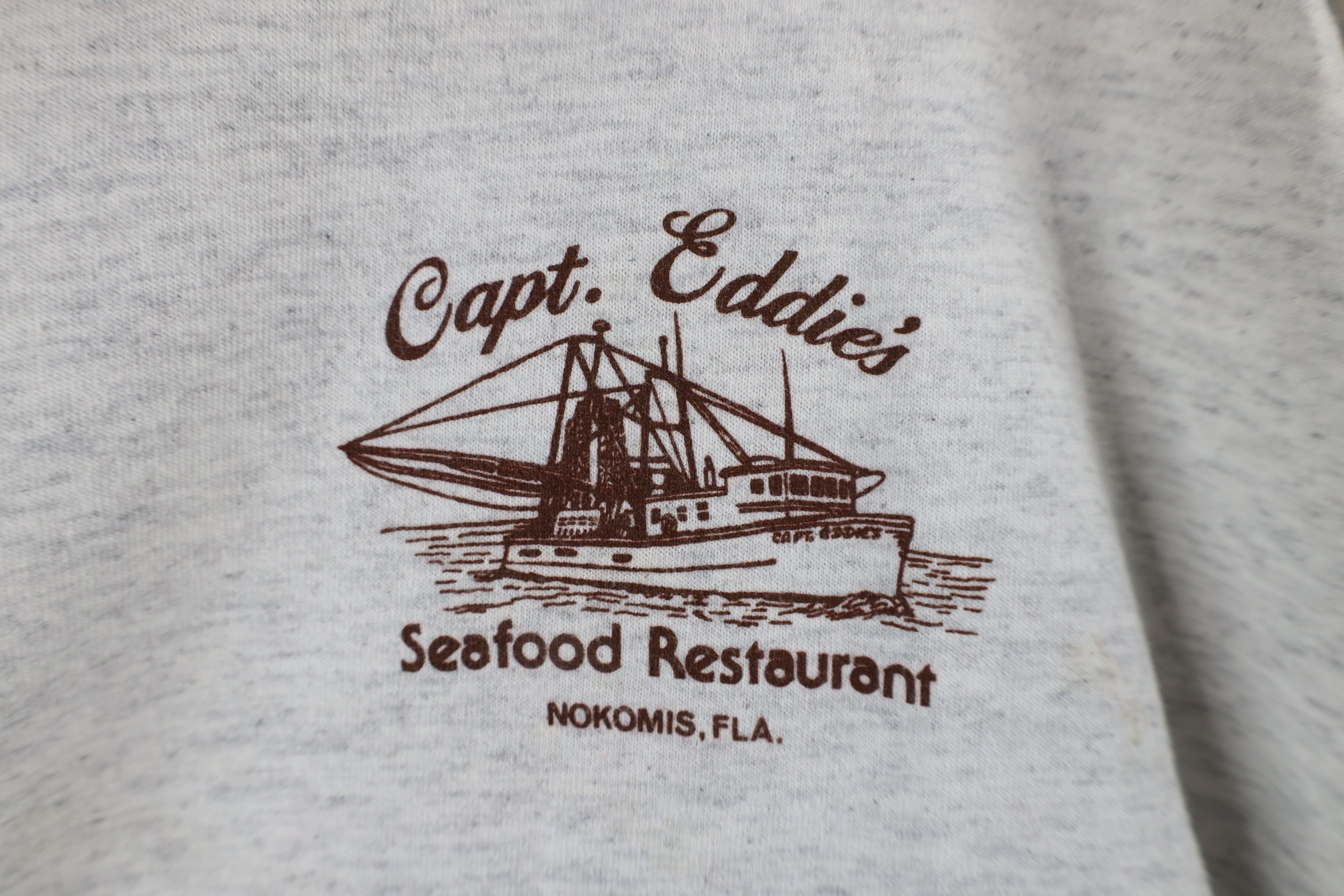 Vintage Vintage 90s Out Captain Eddies Seafood Restaurant Polo USA Size US XXL / EU 58 / 5 - 4 Thumbnail