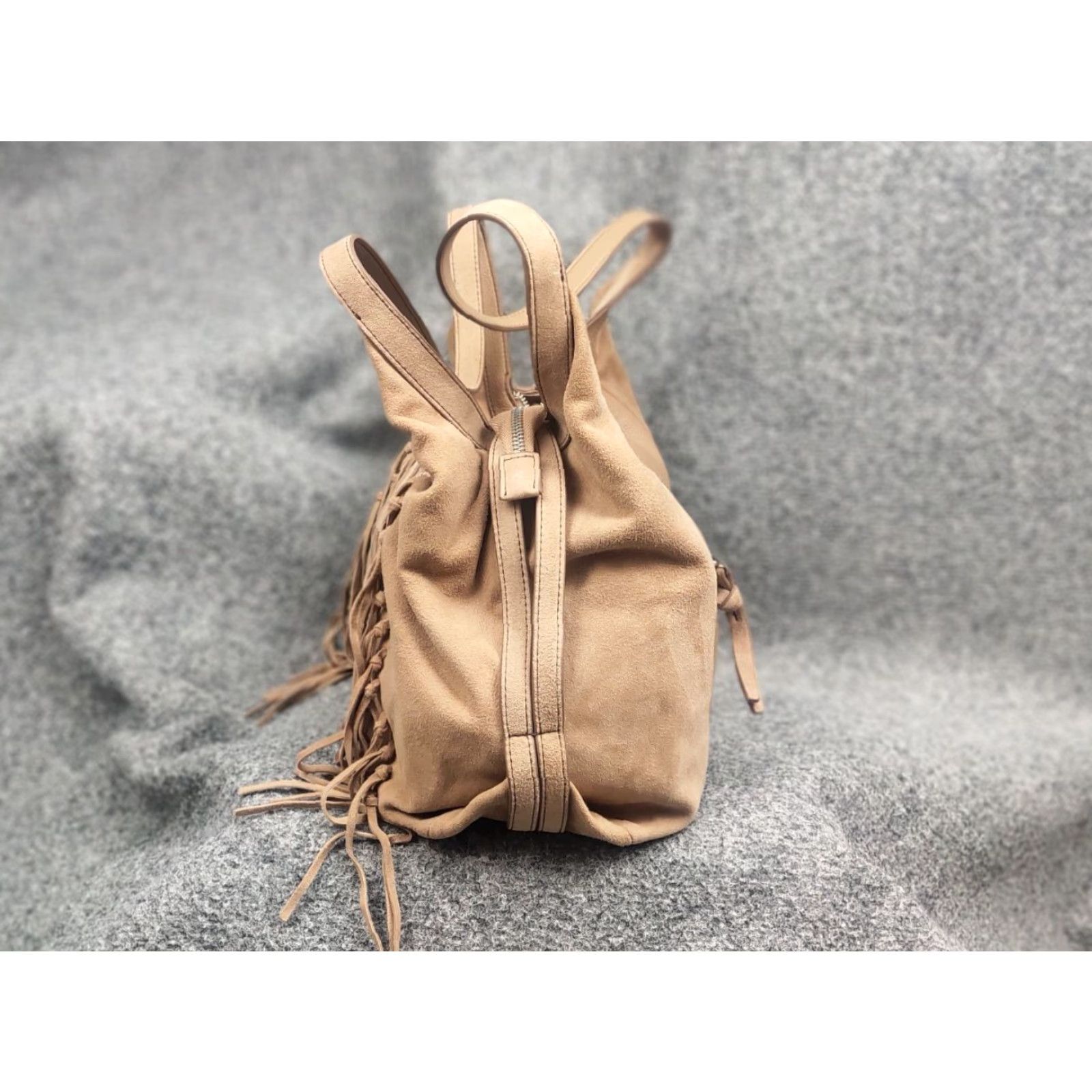 Vintage FredsBruder Design suede Leather shoulder tan fringe handbag Size ONE SIZE - 7 Thumbnail