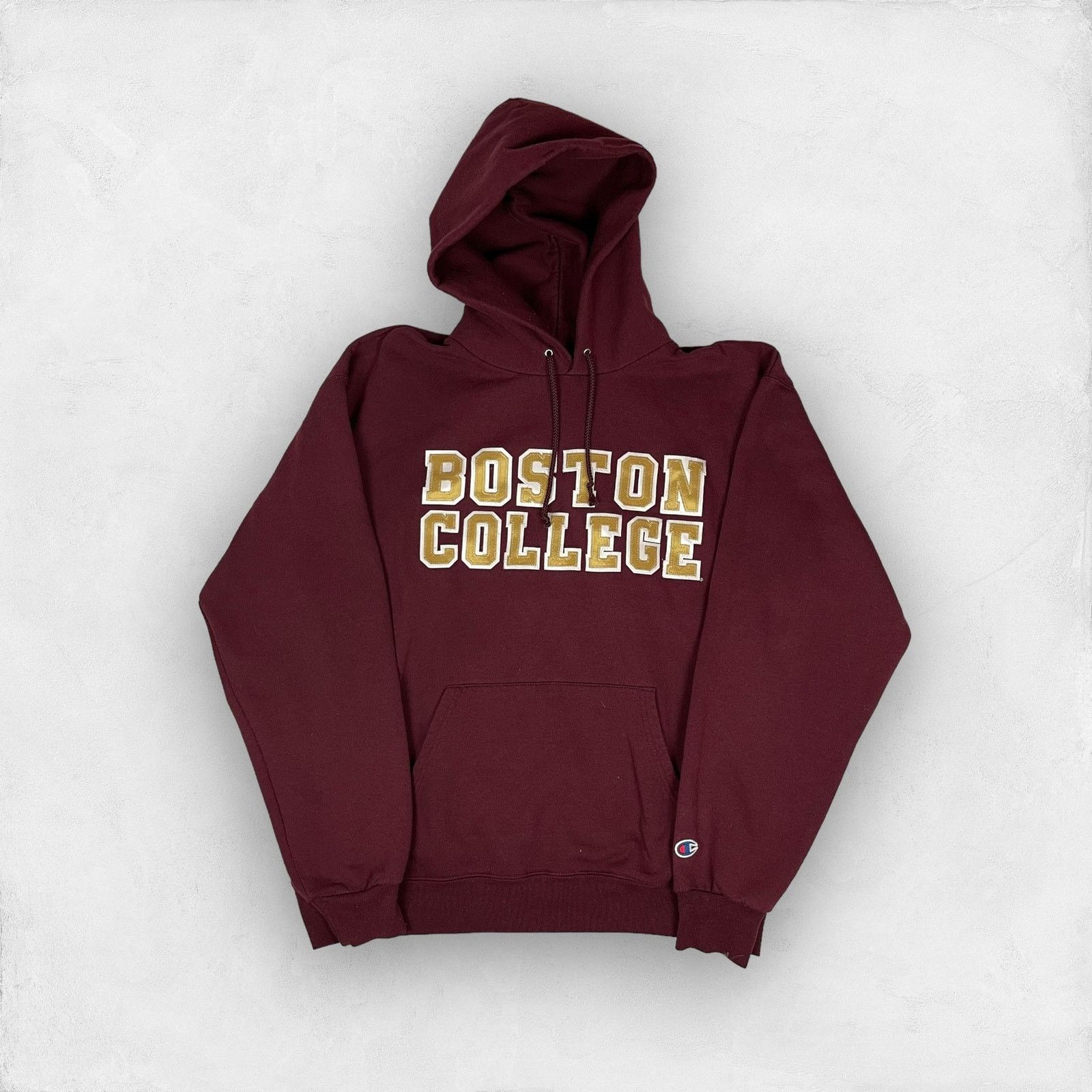 Champion × Vintage Champion Eco Fleece Men Red Boston College Pullover Hoodie L Size US L / EU 52-54 / 3 - 1 Thumbnail