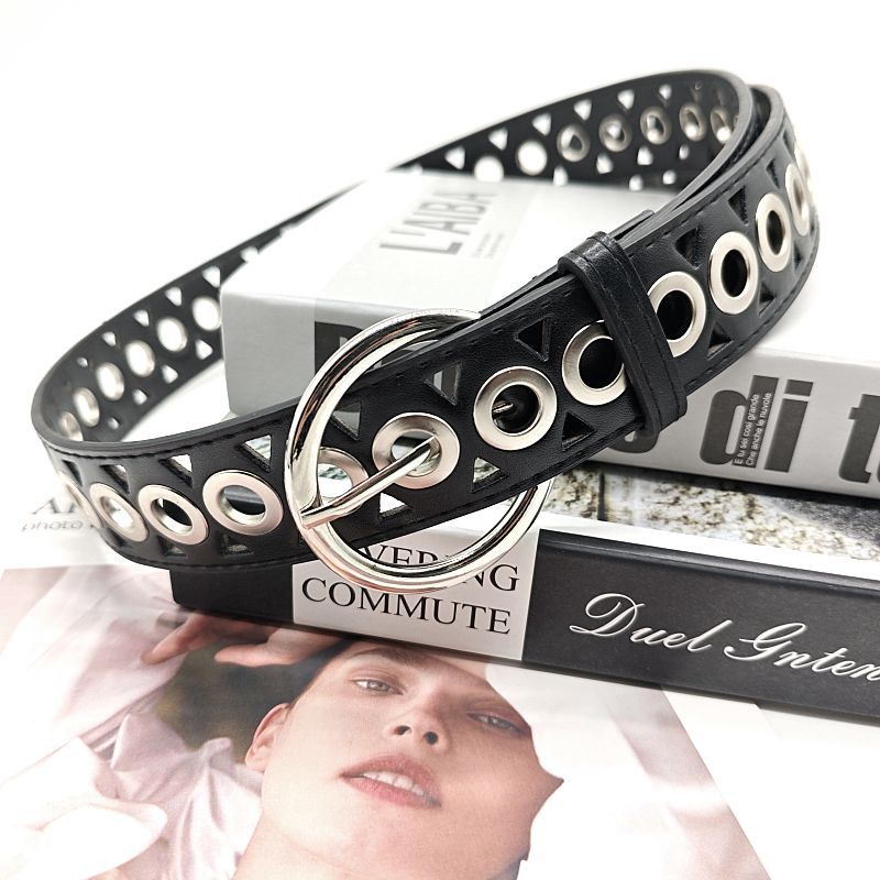 Designer New Design Vintage Belt Riveted Belts Menswear Accessories Size ONE SIZE - 6 Thumbnail