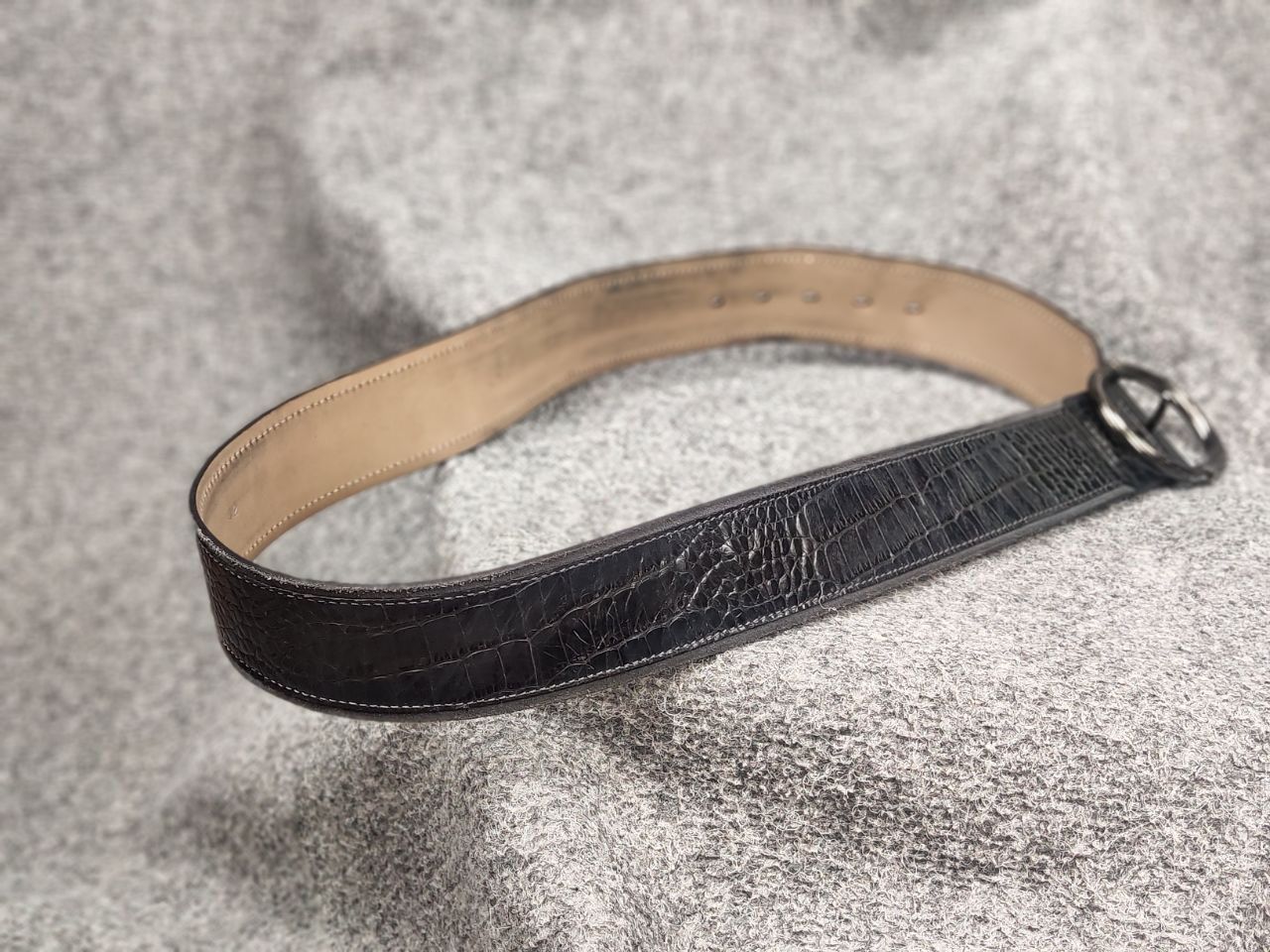 Tonello Tonello Design Premium leather belt with alligator embossing Size ONE SIZE - 11 Thumbnail