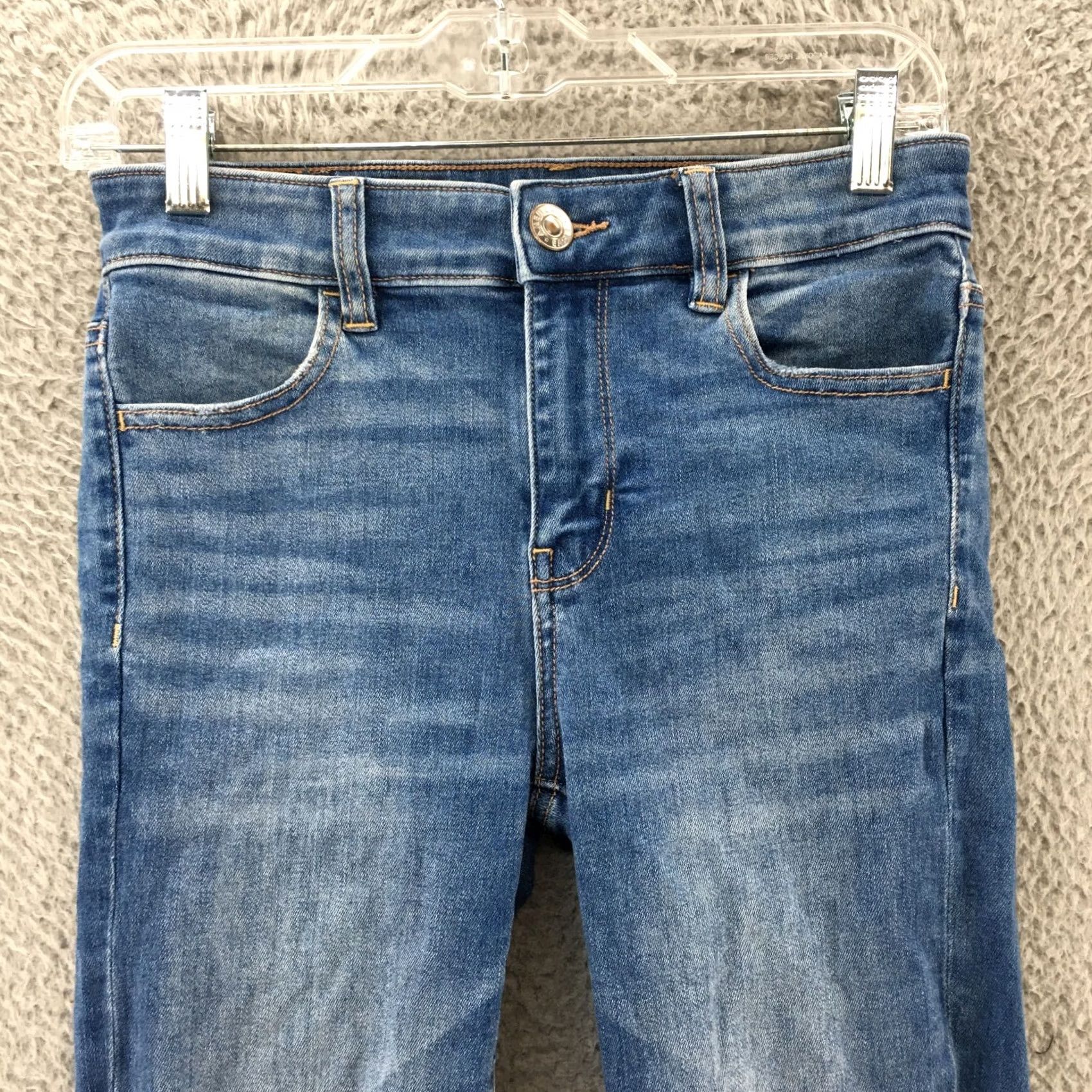 American Eagle Outfitters American Eagle Outfitters Jegging Jeans Womens 2S Blue Denim Zip Regular Inseam 27 in Classic Stretch Hi-Rise Next Level Size 26" / US 2 / IT 38 - 2 Thumbnail