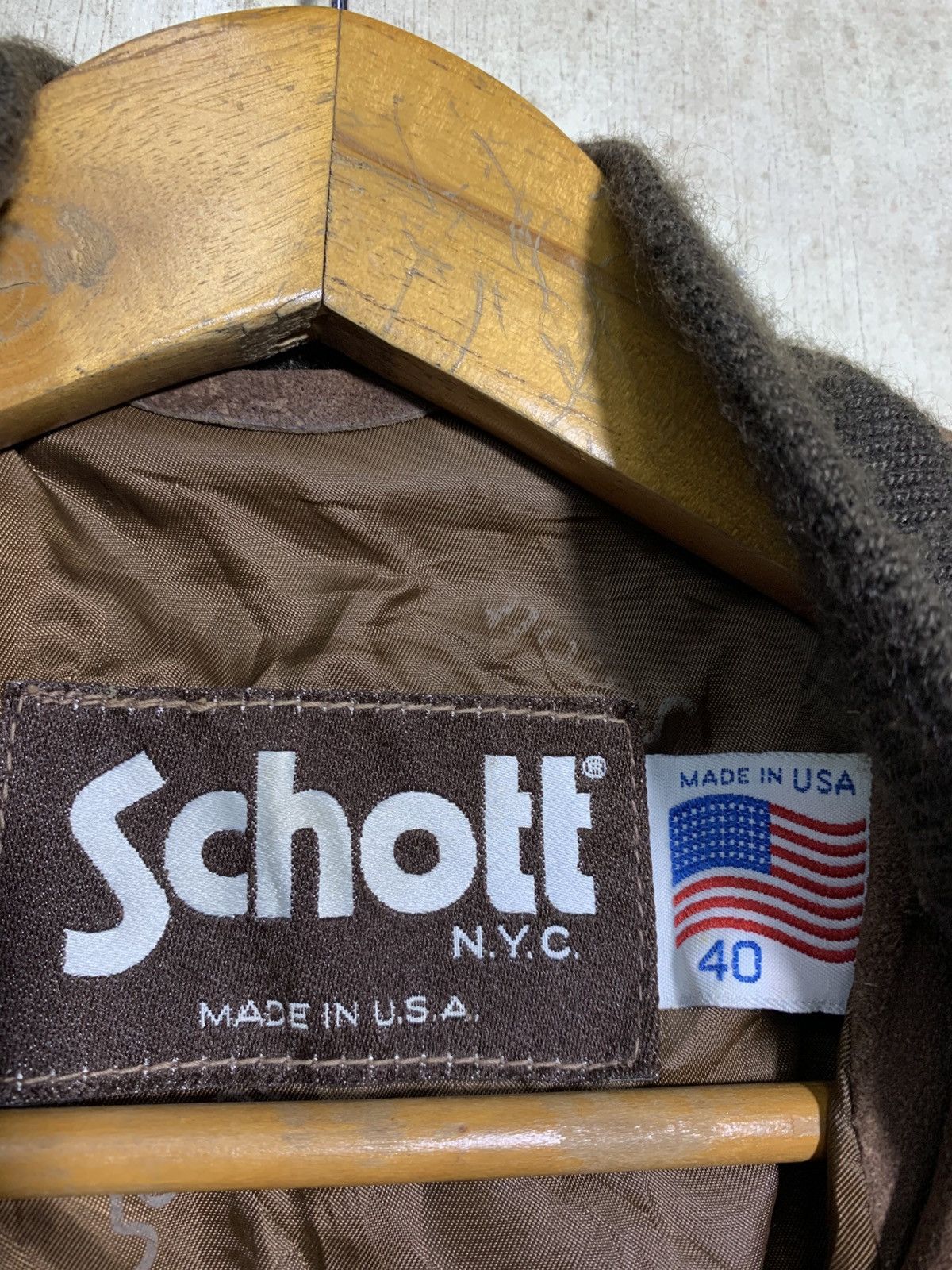 Genuine Leather × Schott 🔥VTG SCHOTT NYC SUEDE LEATHER BROWN JACKETS Size US M / EU 48-50 / 2 - 7 Thumbnail