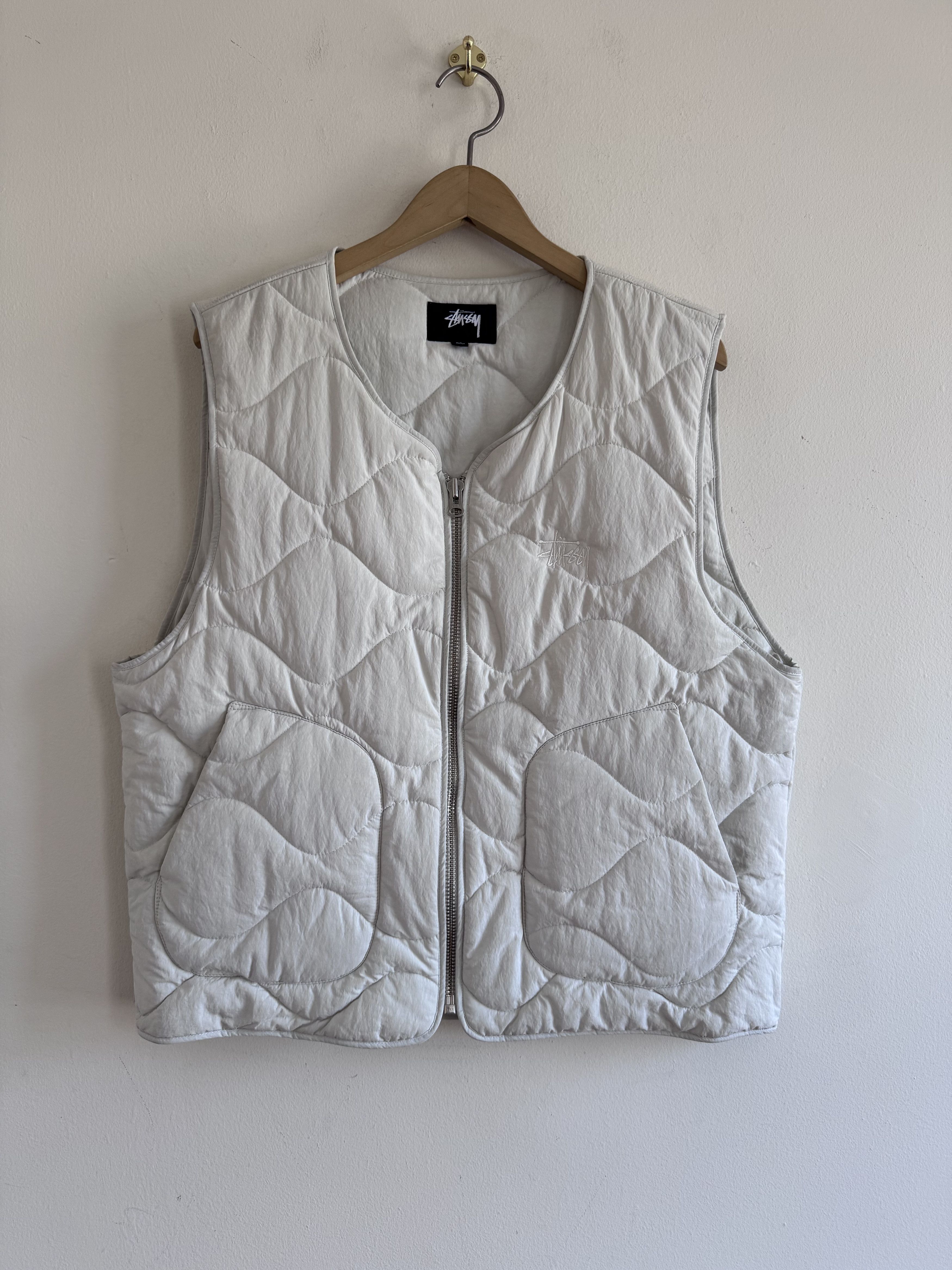 Stussy Stussy Recycled Nylon Liner Vest - Bone Size US M / EU 48-50 / 2 - 1 Thumbnail