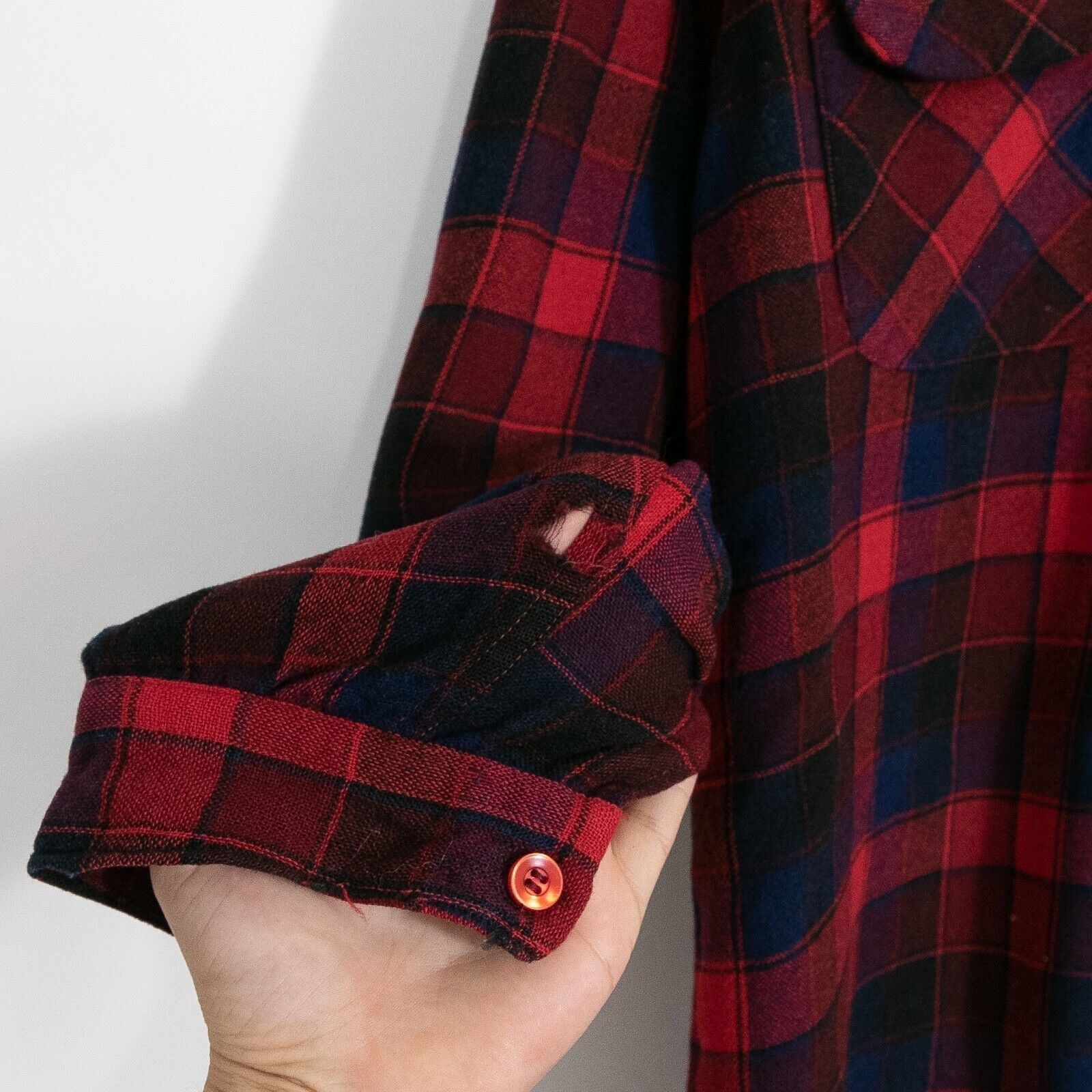 Vintage Vintage Plaid Wool Button Up Shirt Mens Medium - Long Sleeve Size US M / EU 48-50 / 2 - 4 Thumbnail