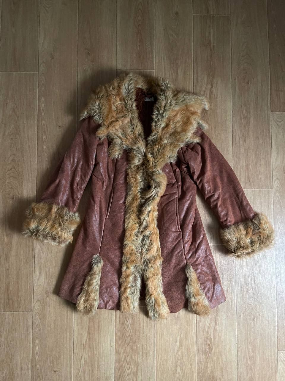 Vintage Vintage Faux Fur Sheepskin Suede Leather Coat Size M / US 6-8 / IT 42-44 - 2 Thumbnail
