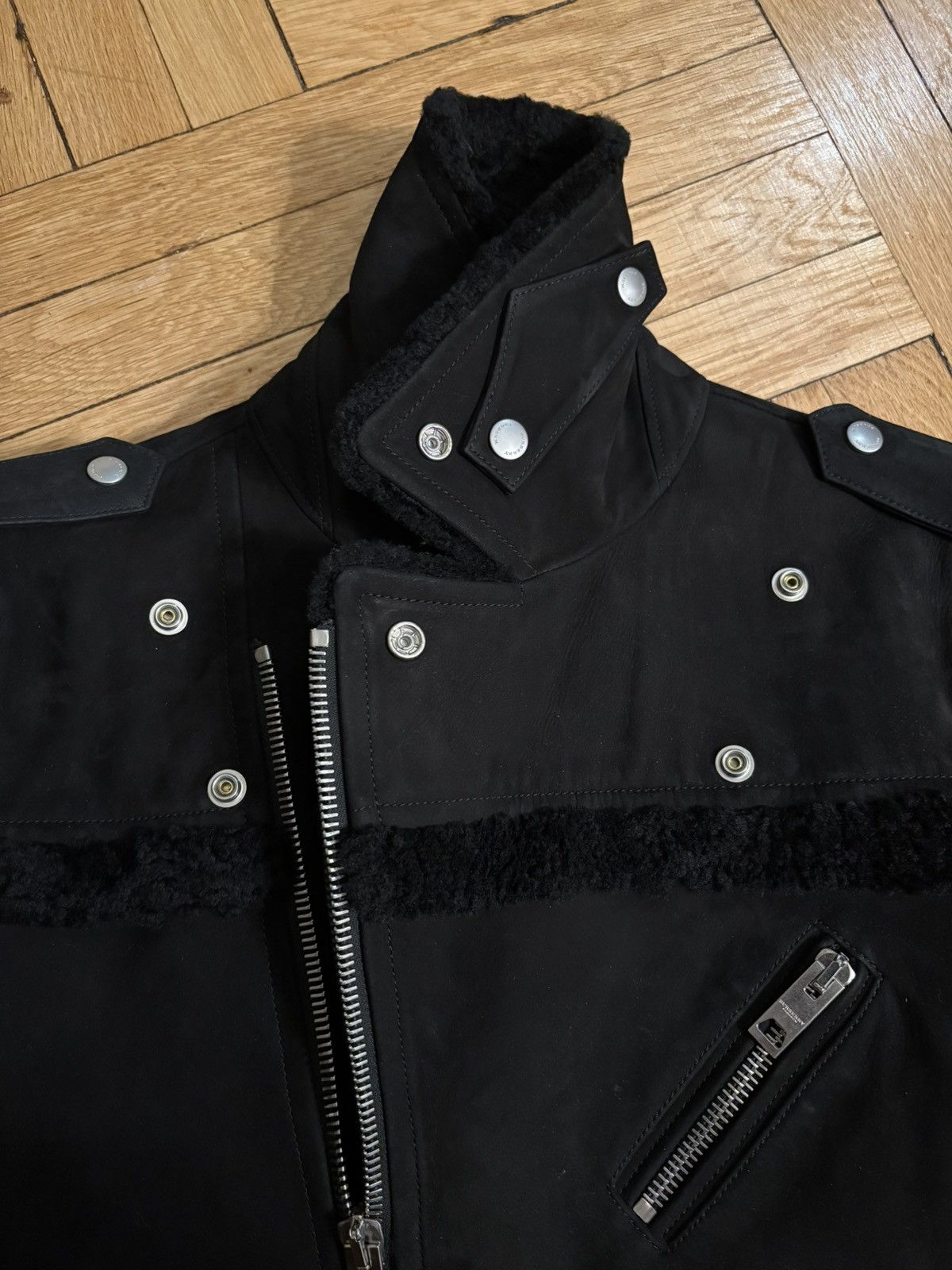 Burberry Prorsum Burberry Prorsum Shearling Biker Size US M / EU 48-50 / 2 - 13 Thumbnail