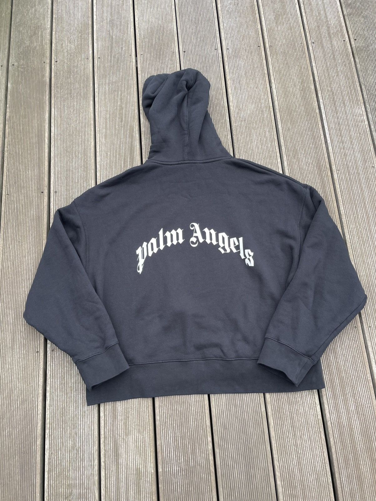 Palm Angels Leopard Banana Print Black/Yellow Hoodie L
