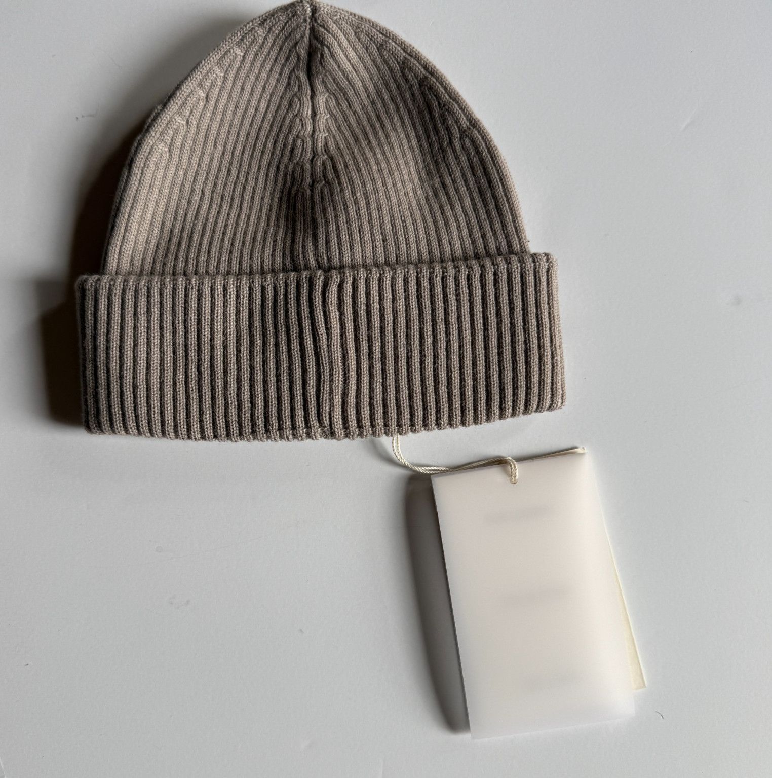 Our Legacy Our Legacy White Sand Rustic Merino Knit Beanie Hat Size ONE SIZE - 4 Thumbnail