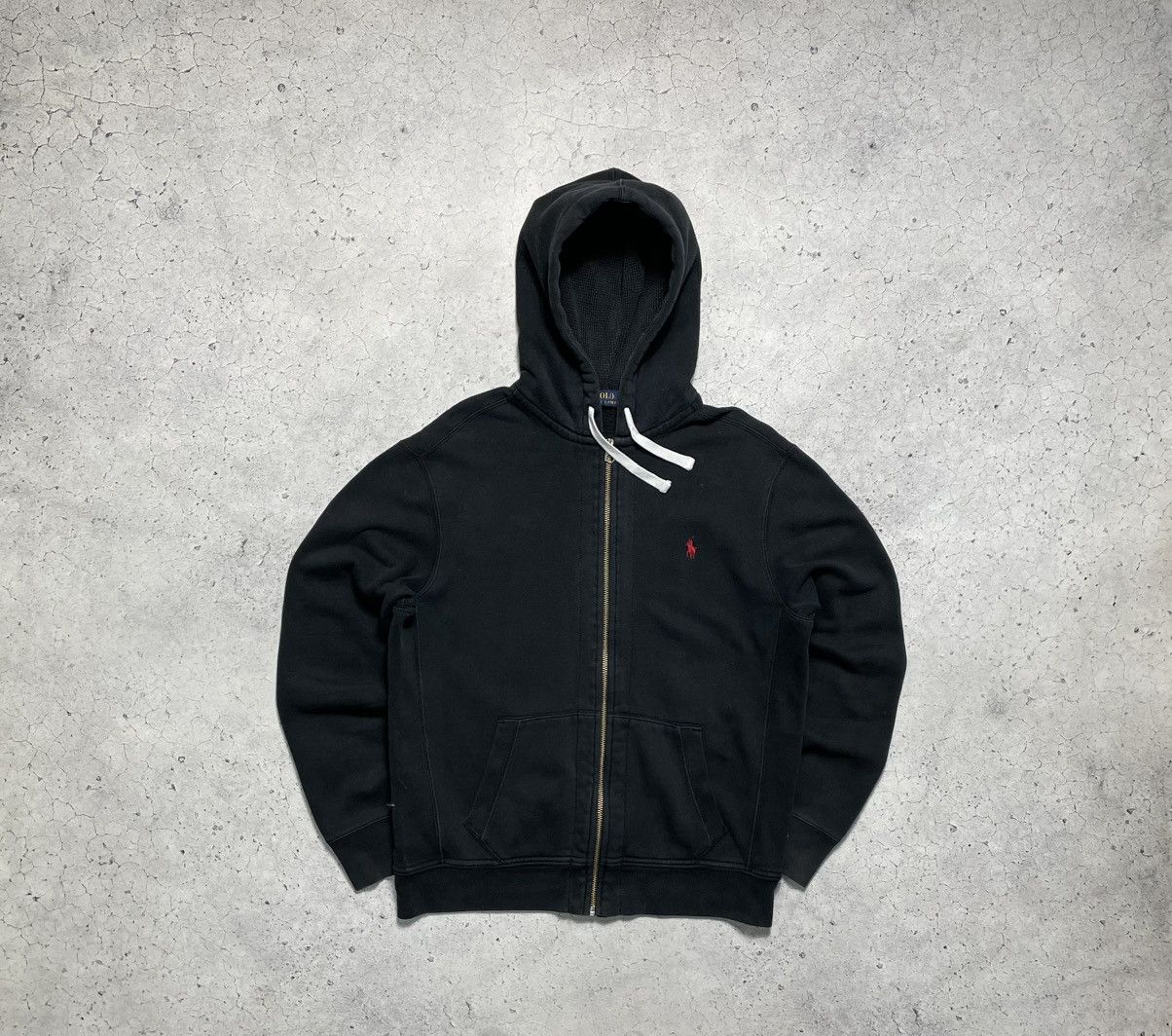 Polo Ralph Lauren Vintage Polo Ralph Lauren Black Full Zip Hoodie Hype PRL Y2K Size US L / EU 52-54 / 3 - 1 Thumbnail