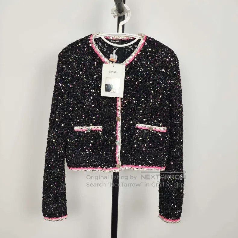 Chanel Chanel Black sequin jacket Size XXS / US 00 / IT 34 - 1 Thumbnail