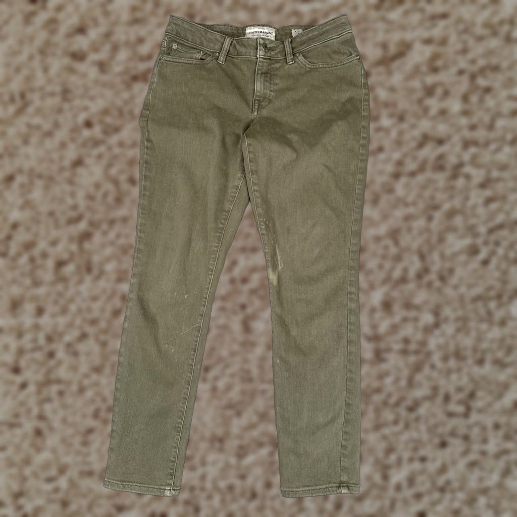 Lucky Brand Lucky Brand Lolita Skinny Jeans Womens 4 Green Med Wash Mid Rise Stretch 27x26 Size 27" / US 4 / IT 40 - 1 Thumbnail
