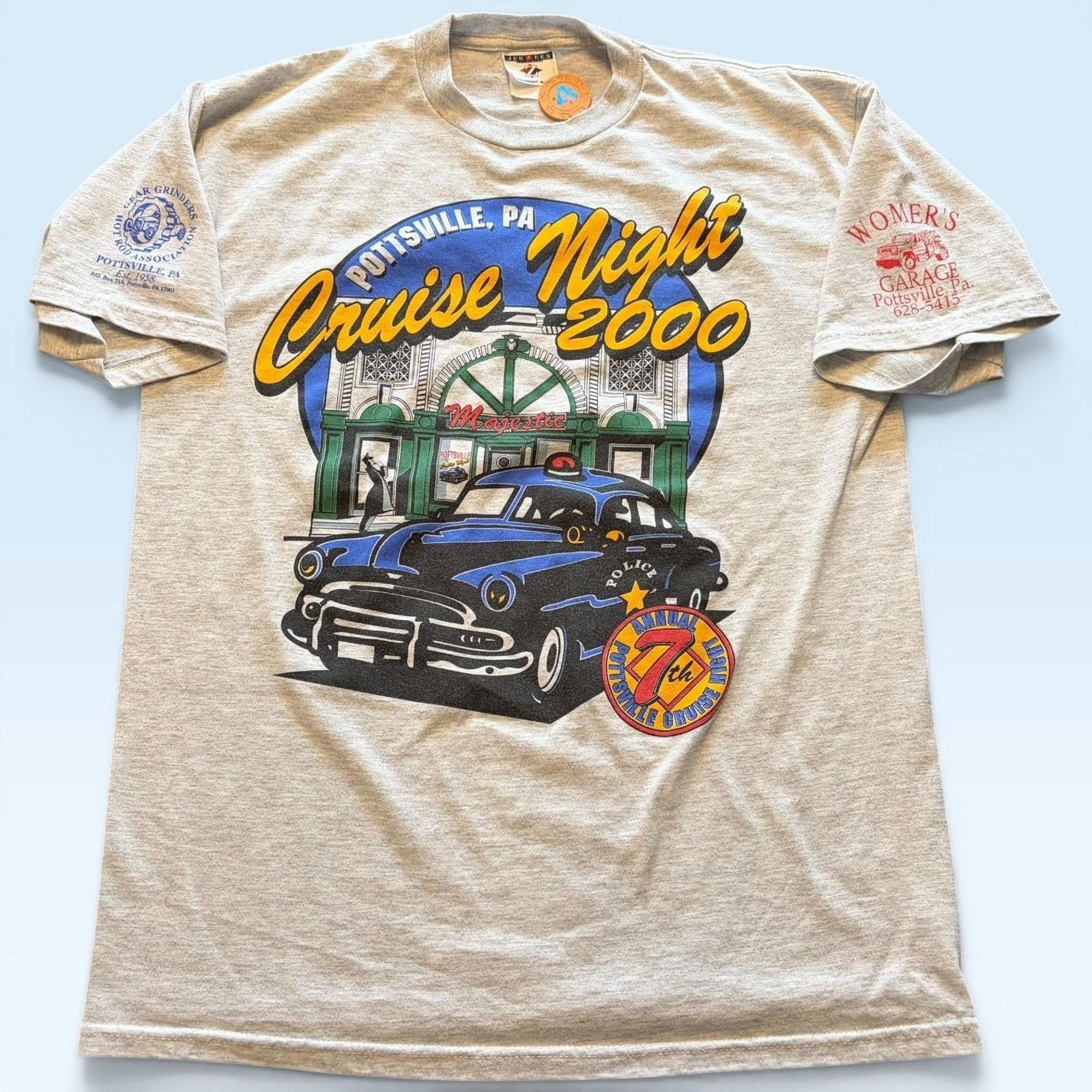 Jerzees Vtg Pottsville Cruise Night Shirt L Police Tee 2000 Jerzees Size US L / EU 52-54 / 3 - 1 Thumbnail