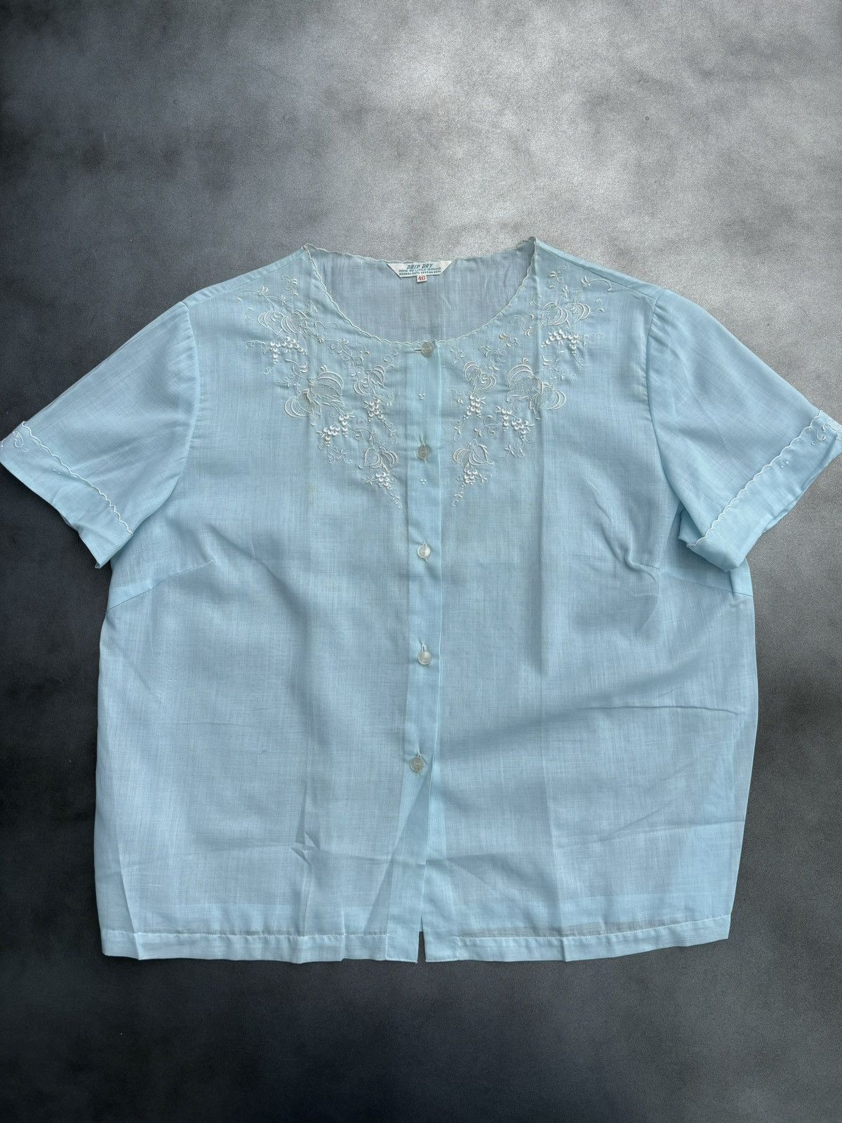 Vintage True Vintage Sheer Lace Night Shirt See Through Embroidered Size M / US 6-8 / IT 42-44 - 9 Thumbnail