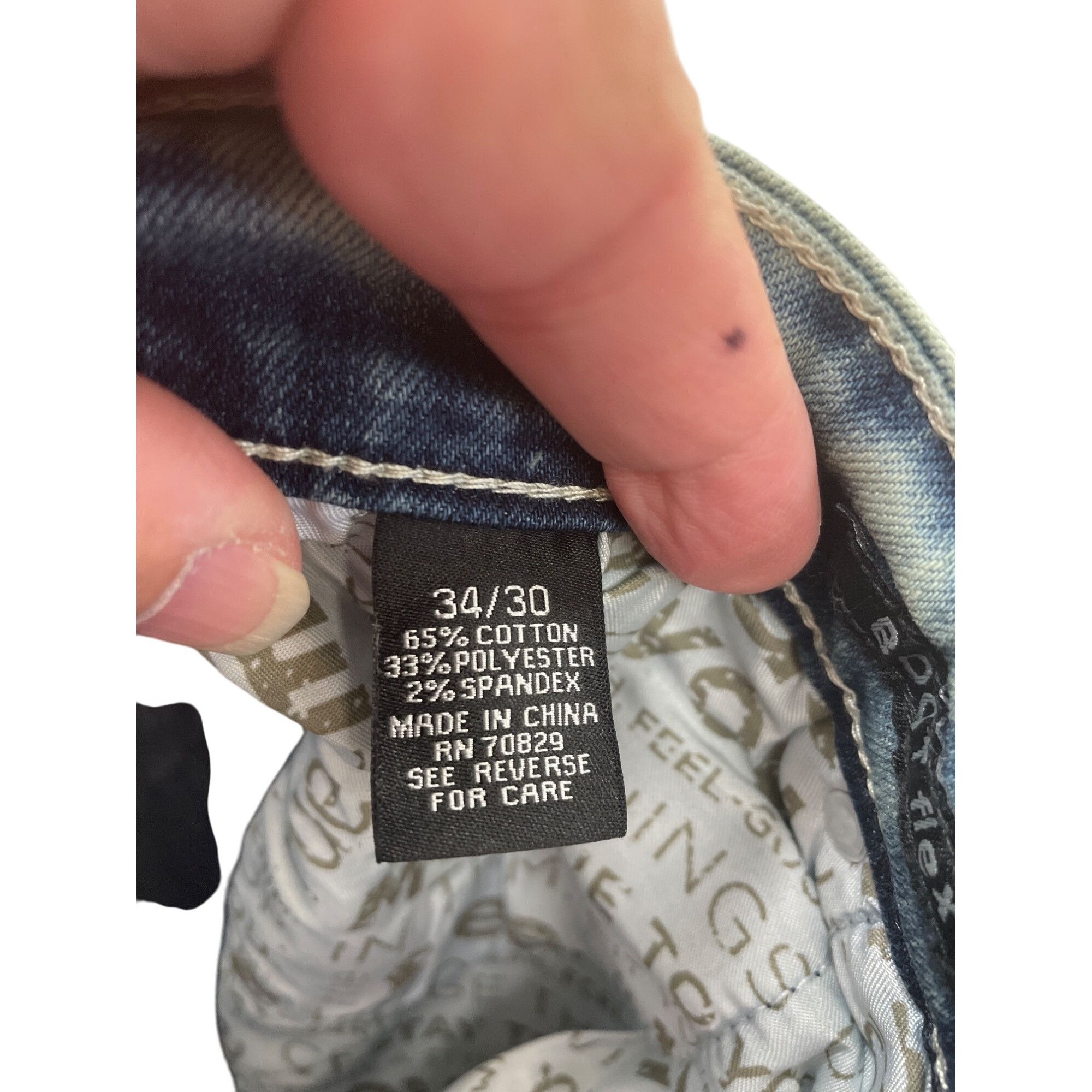 Other Black Premium Mens blue acid distressed Boot Cut Denim Jeans Size US 34 / EU 50 - 14 Thumbnail