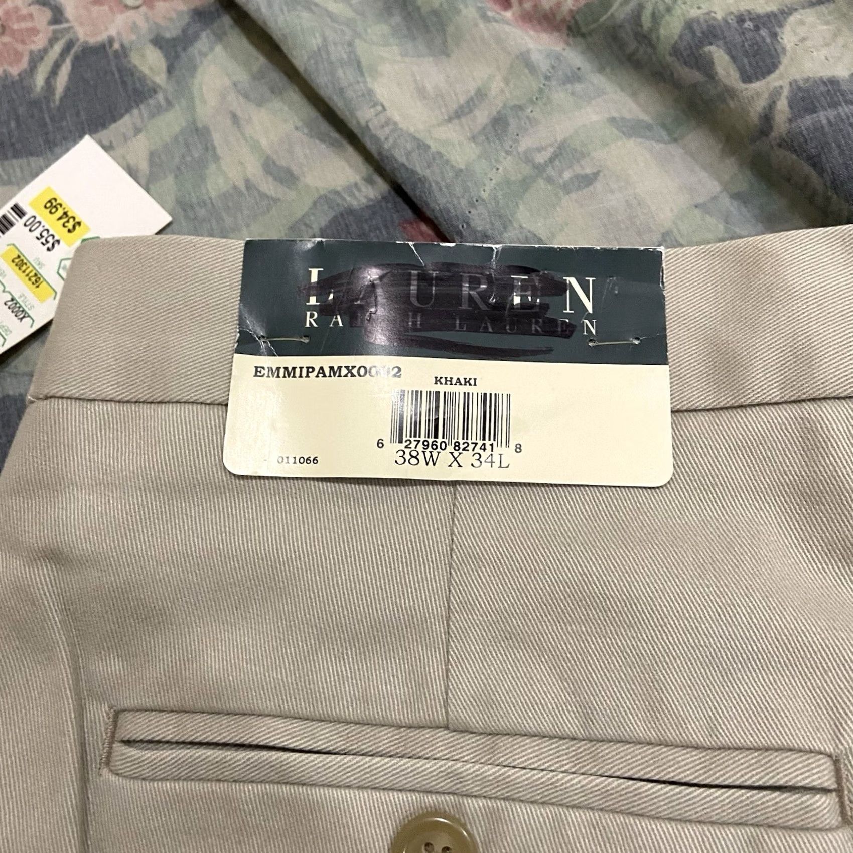 Ralph Lauren Lauren Ralph Lauren Pants Men NWT Total Comfort Flat Front Straight Leg Dress Gray 100% Cotton W38 L34 Size US 34 / EU 50 - 8 Thumbnail