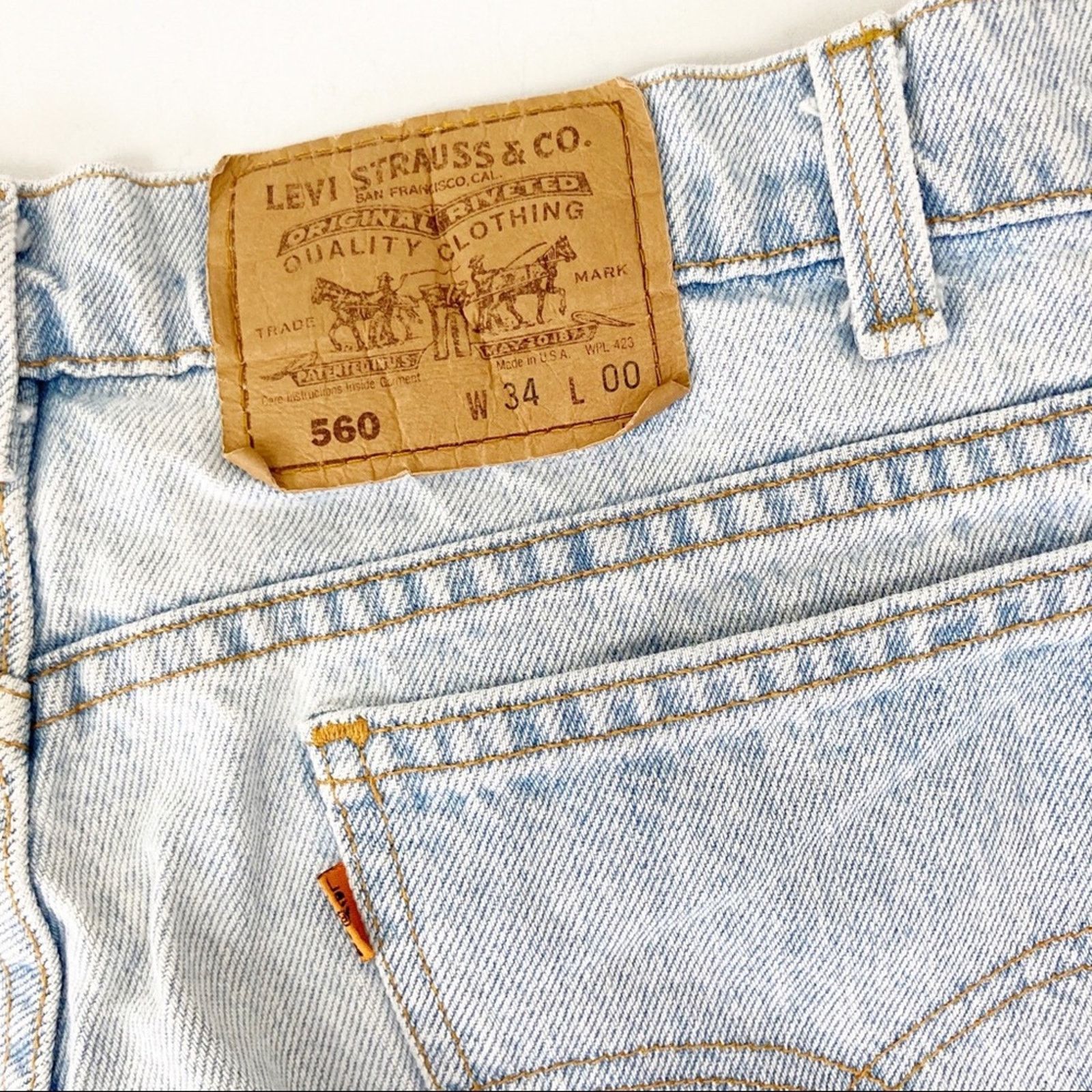 Levi's Vintage Levi’s 560 High Waisted Jean Shorts Size 32" / US 10 / IT 46 - 3 Thumbnail