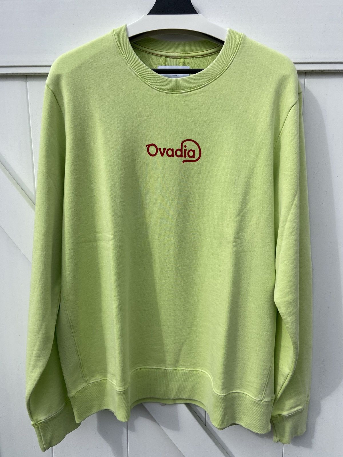 Ovadia & Sons Ovadia & Sons Logo Crewneck Sweatshirt Washed Neon Yellow Size US XL / EU 56 / 4 - 1 Thumbnail
