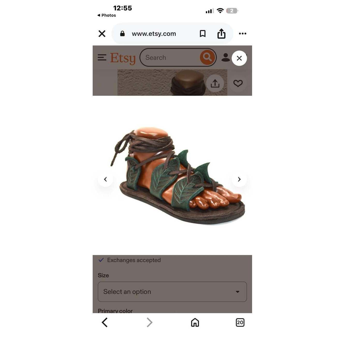 Other TreadLightGear Leather Leaf Gladiator Sandals Unisex Renaiss Size US 9.5 / IT 39.5 - 4 Thumbnail