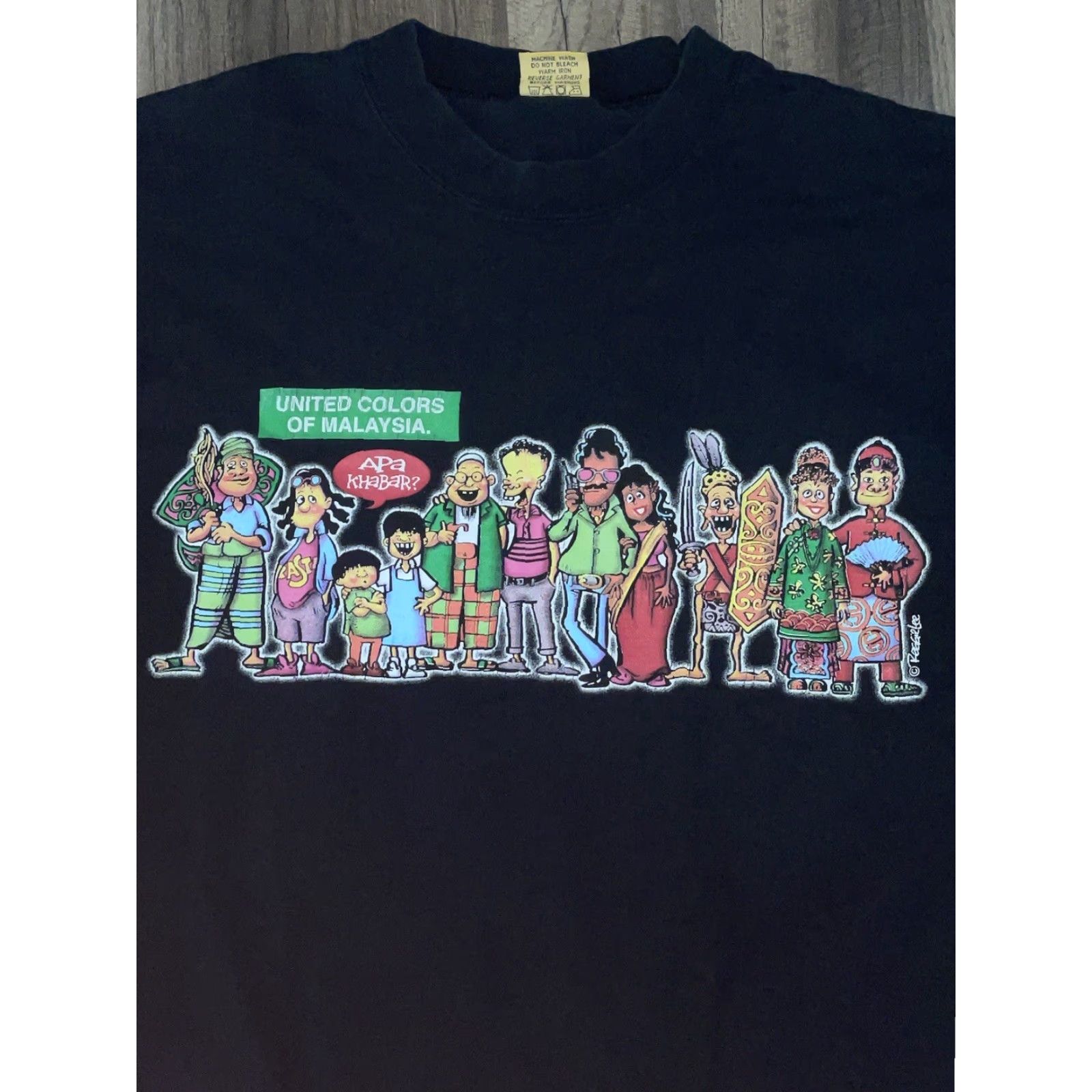 Lee Reggie Lee T-Shirt Black Large United Colors of Malaysia Cartoon Shirt Mens Size US L / EU 52-54 / 3 - 2 Thumbnail