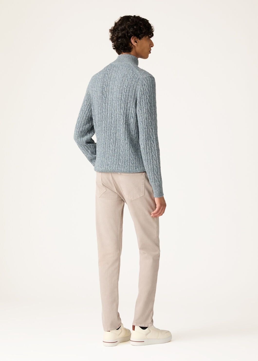 Loro Piana o1w1db10725 FAD7358 Treccia Sweater in Blue Size US XL / EU 56 / 4 - 5 Thumbnail