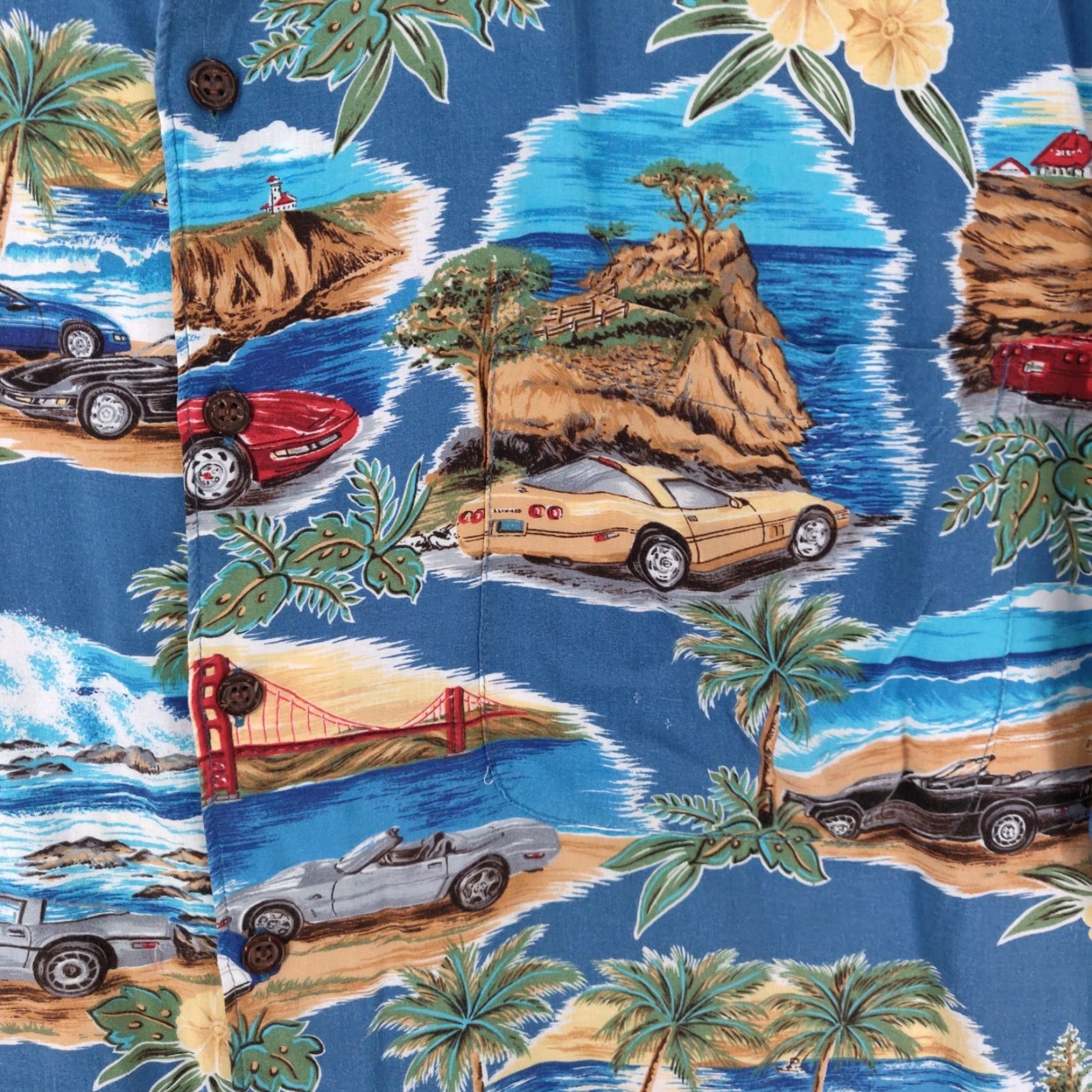 Reyn Spooner VINTAGE Reyn Spooner Hawaiian Shirt Mens 2XL 2XL Floral Cars Palm Trees Button-Up Shirt Size US XXL / EU 58 / 5 - 5 Thumbnail