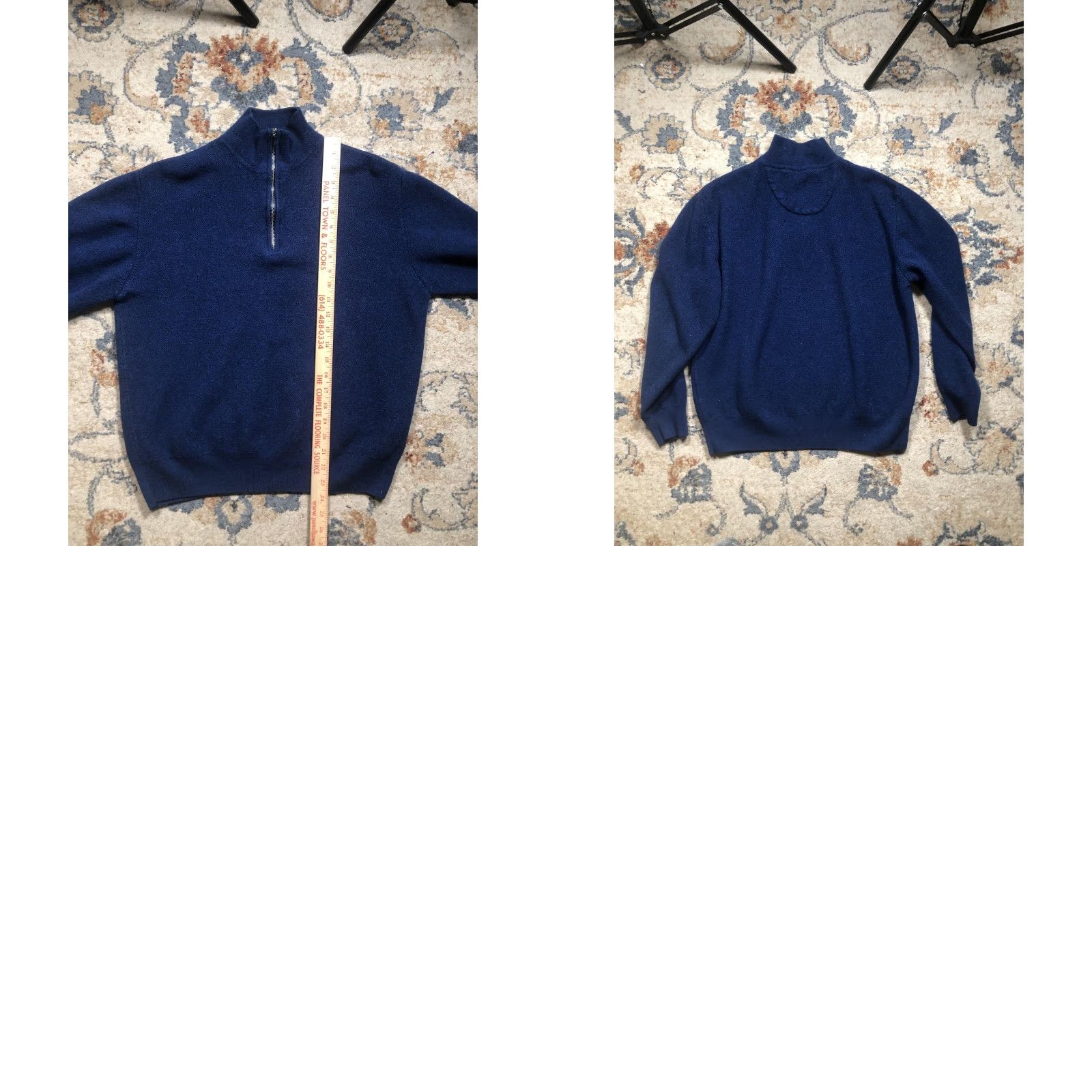 Allen Edmonds VINTAGE? No. Allen Edmonds Sweater Mens XL Blue Merino Wool Half Zip Pullover Italy Mock Neck Knit Solid 1/4 Zip Regular Men Wool Pullover Size US XL / EU 56 / 4 - 9 Thumbnail