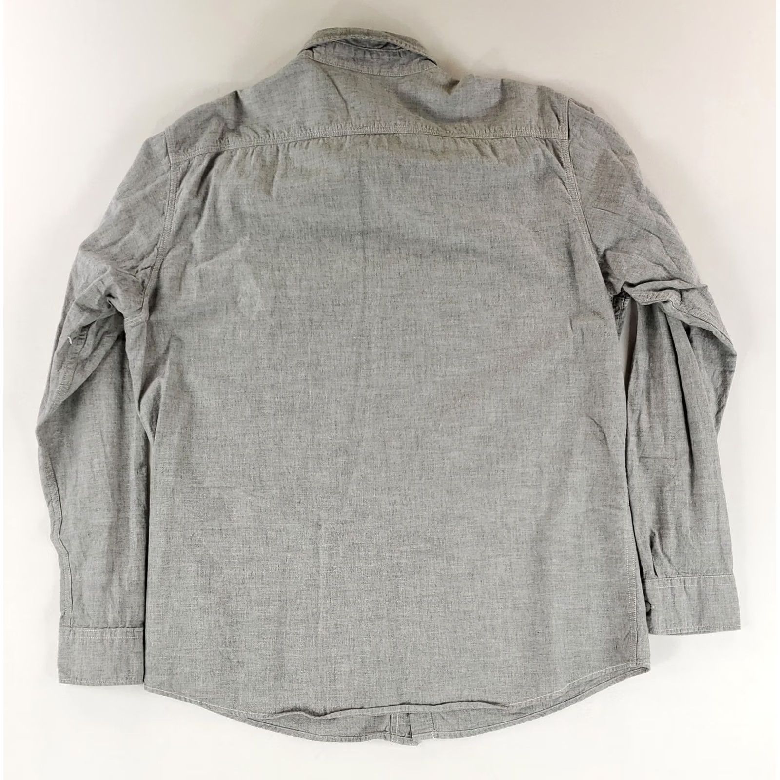 Uniqlo Uniqlo Chambray Shirt Button Up Gray Long Sleeve Mens XL Size US XL / EU 56 / 4 - 3 Thumbnail