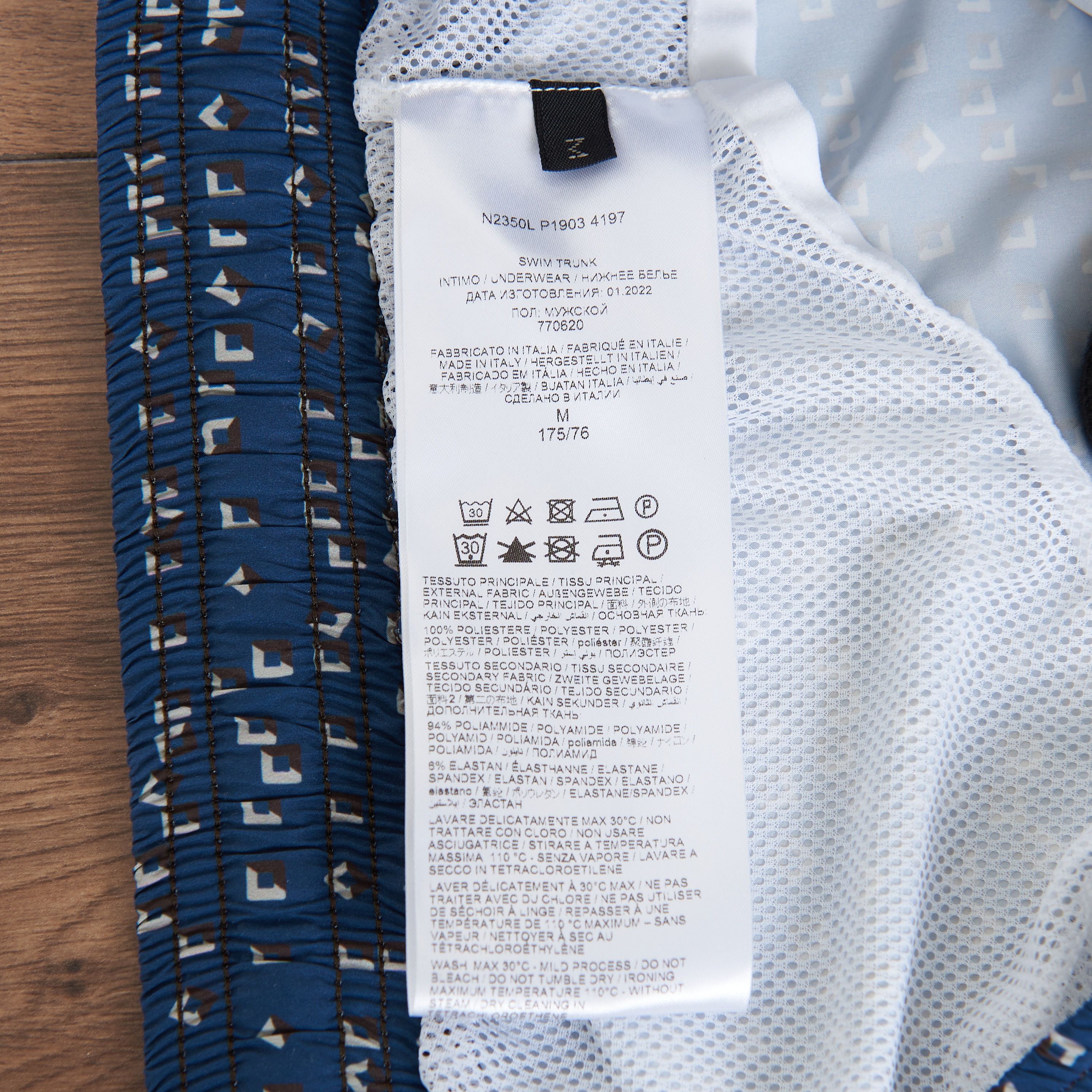 Brioni Beach Shorts In Navy Blue Sustainable Polyester Size US 38 / EU 54 - 8 Thumbnail